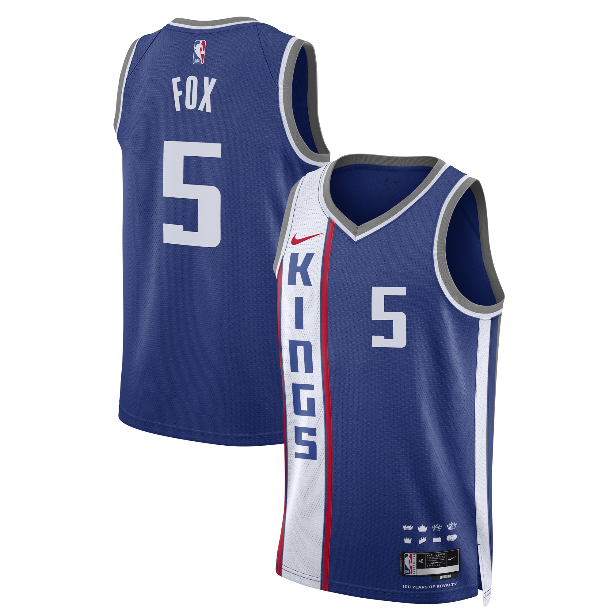 Unisex Sacramento Kings De'Aaron Fox  Blue 2023/24 Swingman Jersey - City Edition