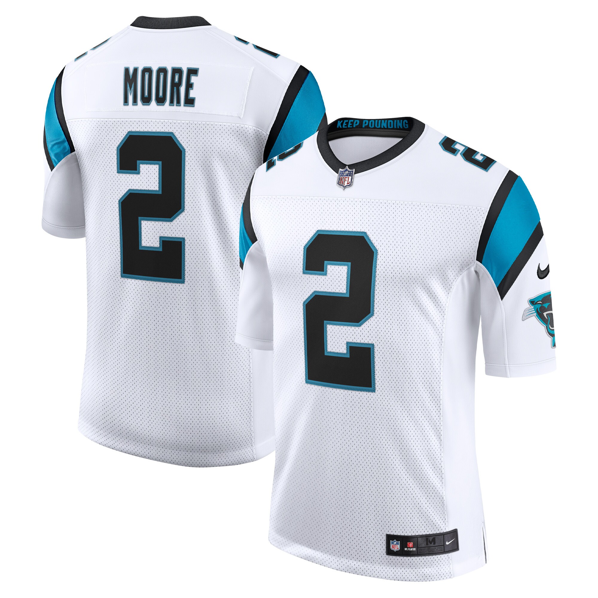 D.J. Moore Carolina Panthers  Vapor Limited Jersey - White