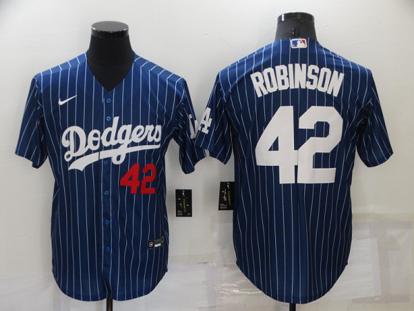 Men's  Los Angeles Dodgers #42 Jackie Robinson Blue Stitched MLB Cool Base Jersey