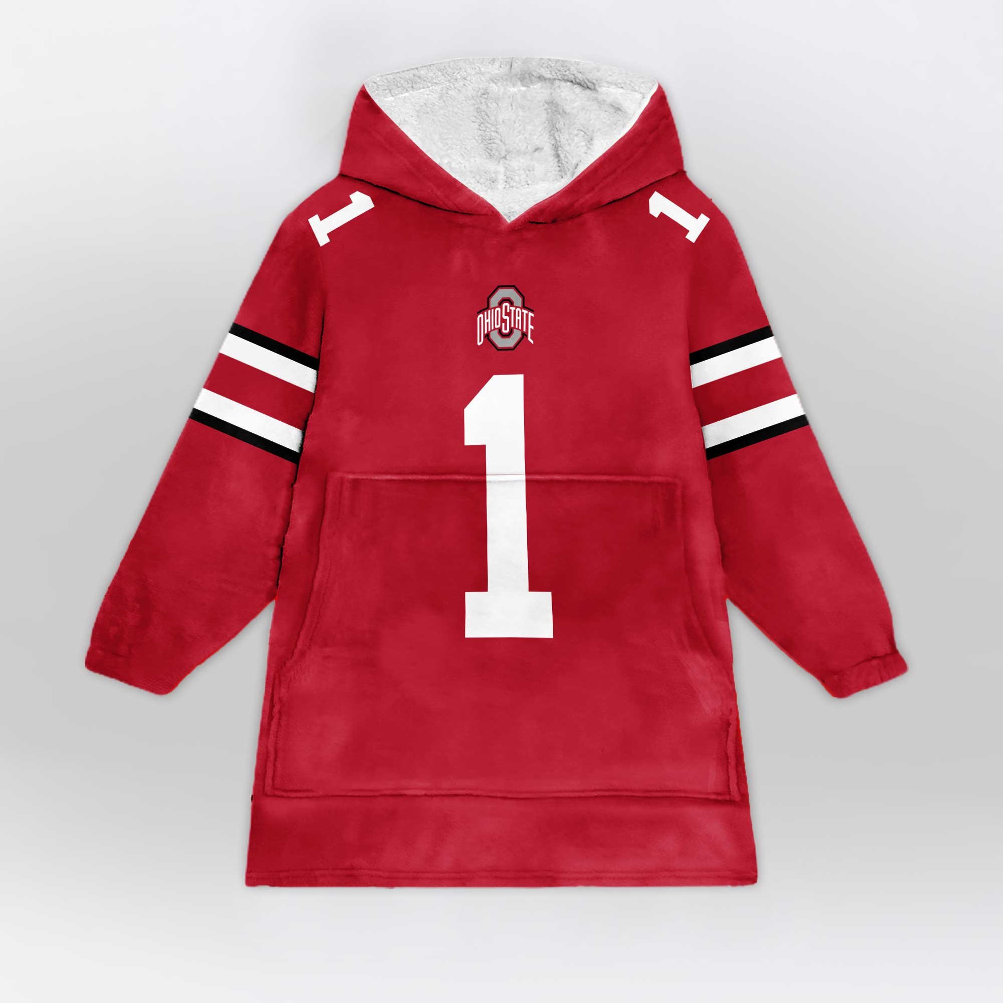 Adult 1 Ohio State Football Unisex Blanket Hoodie