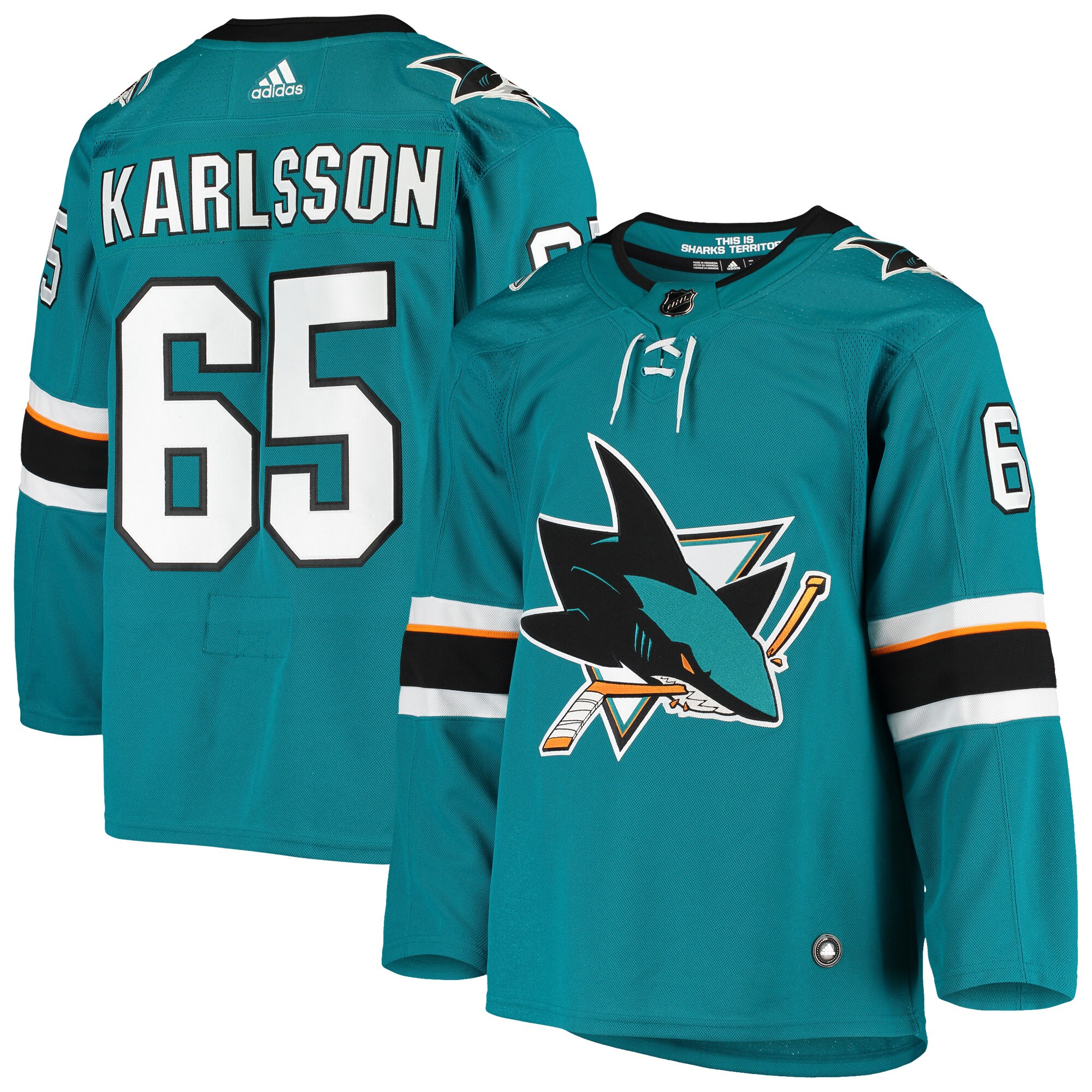 Erik Karlsson San Jose Sharks  Home Authentic Player Jersey - Teal