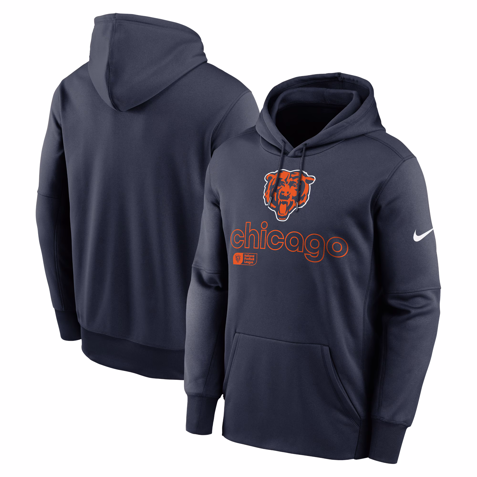 Chicago Bears Performance Pullover Hoodie - Navy