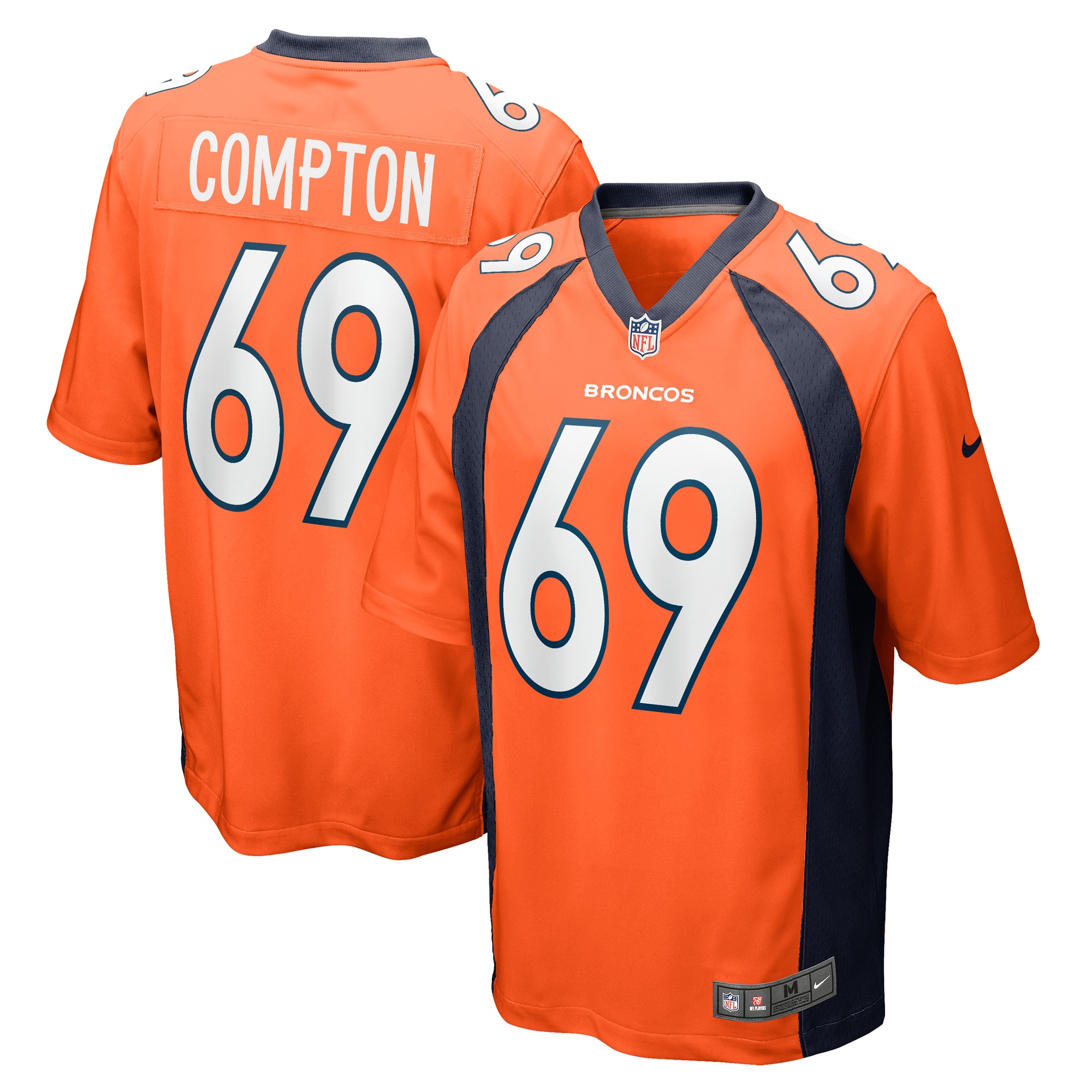Tom Compton Denver Broncos  Game Player Jersey - Orange