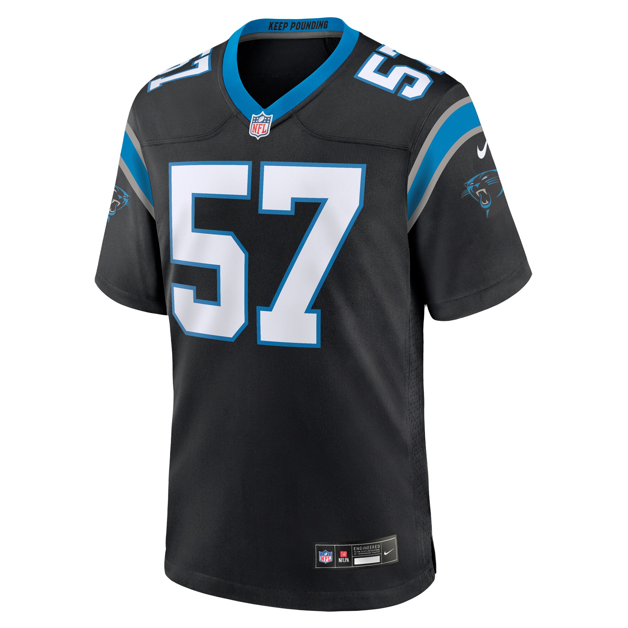 Arron Mosby Carolina Panthers  Team Game Jersey - Black
