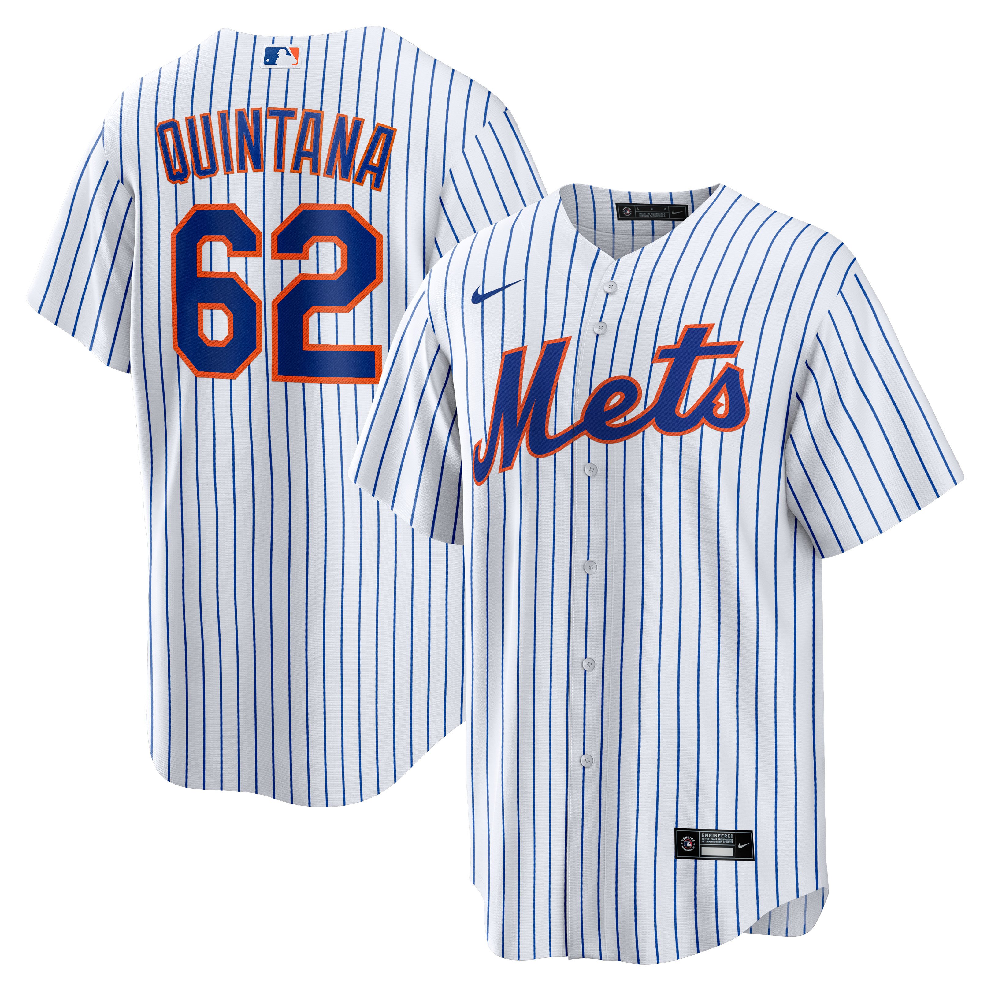 Men's New York Mets José Quintana  White Home  Replica Player Jersey