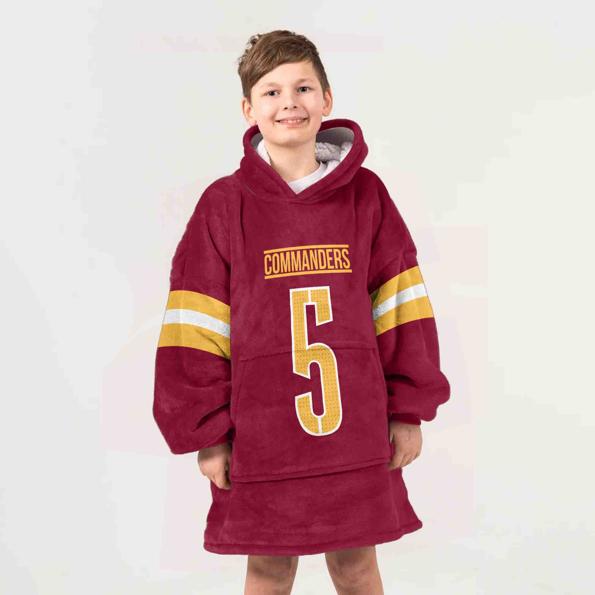 Adult J.D 5 Washington Football Unisex Blanket Hoodie