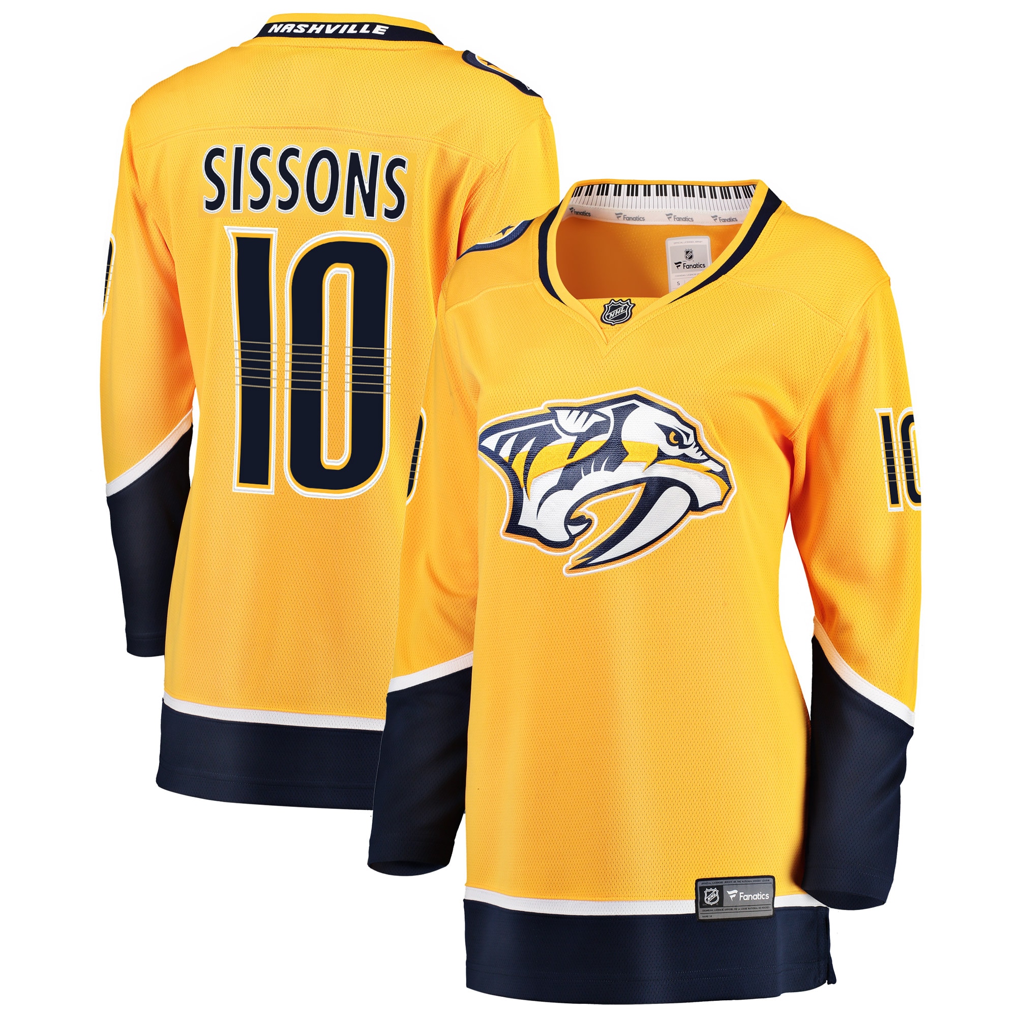 Colton Sissons Nashville Predators Women's Breakaway Player Jersey - Gold