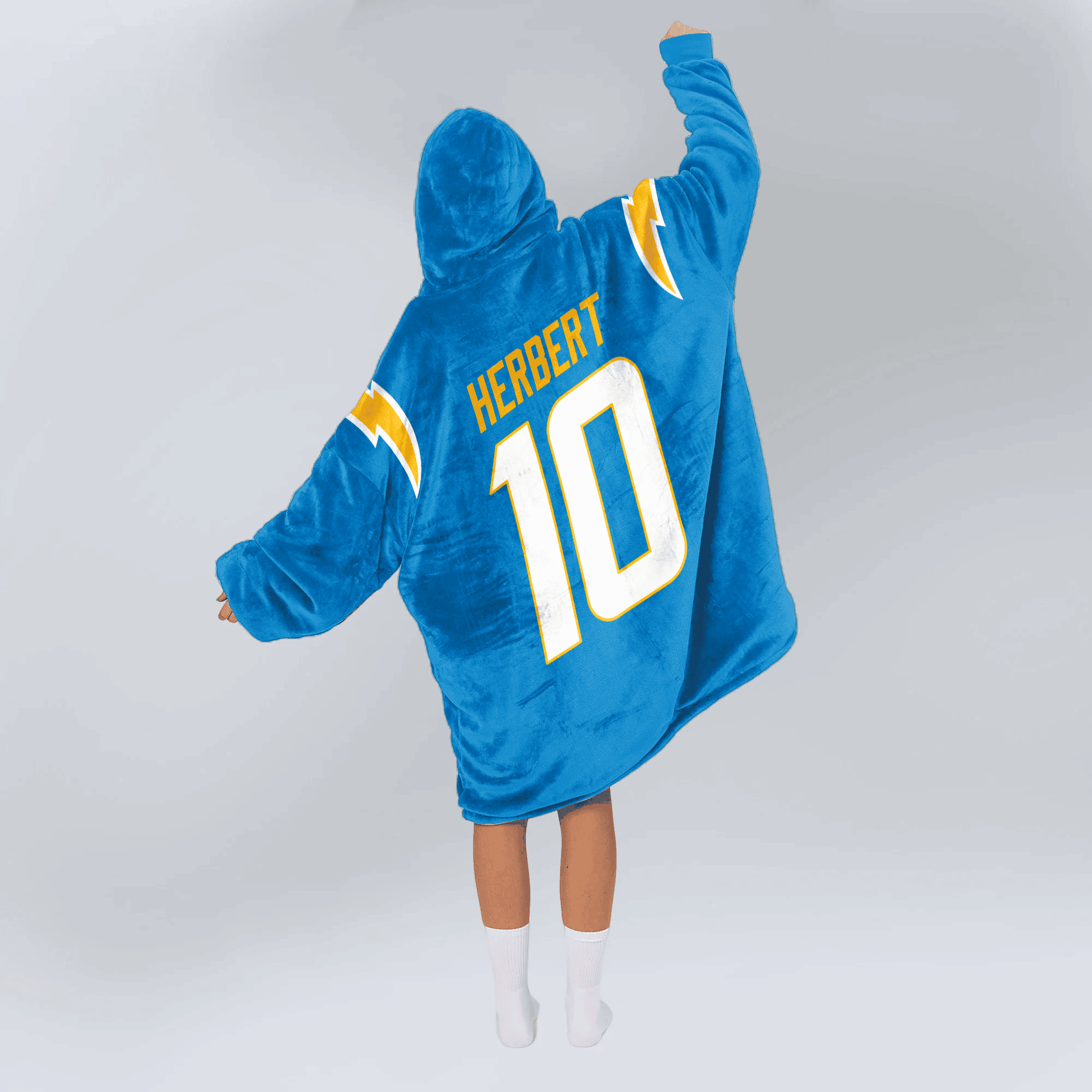 Adult Captain JH 10 Los Angeles Football Unisex Blanket Hoodie