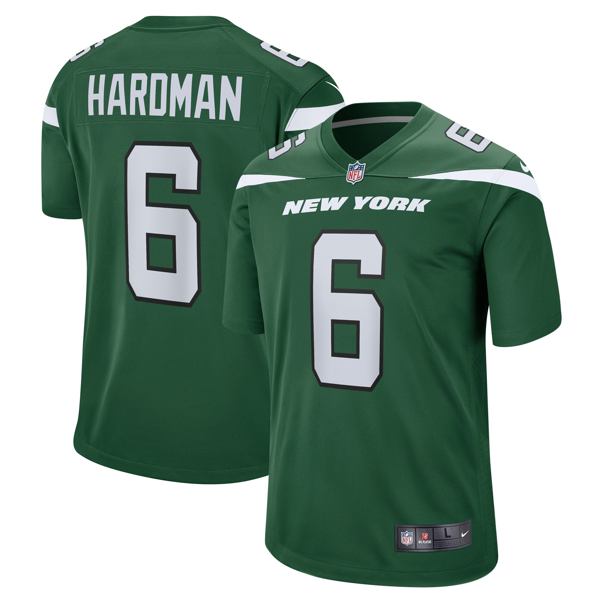 Mecole Hardman New York Jets  Game Jersey - Gotham Green