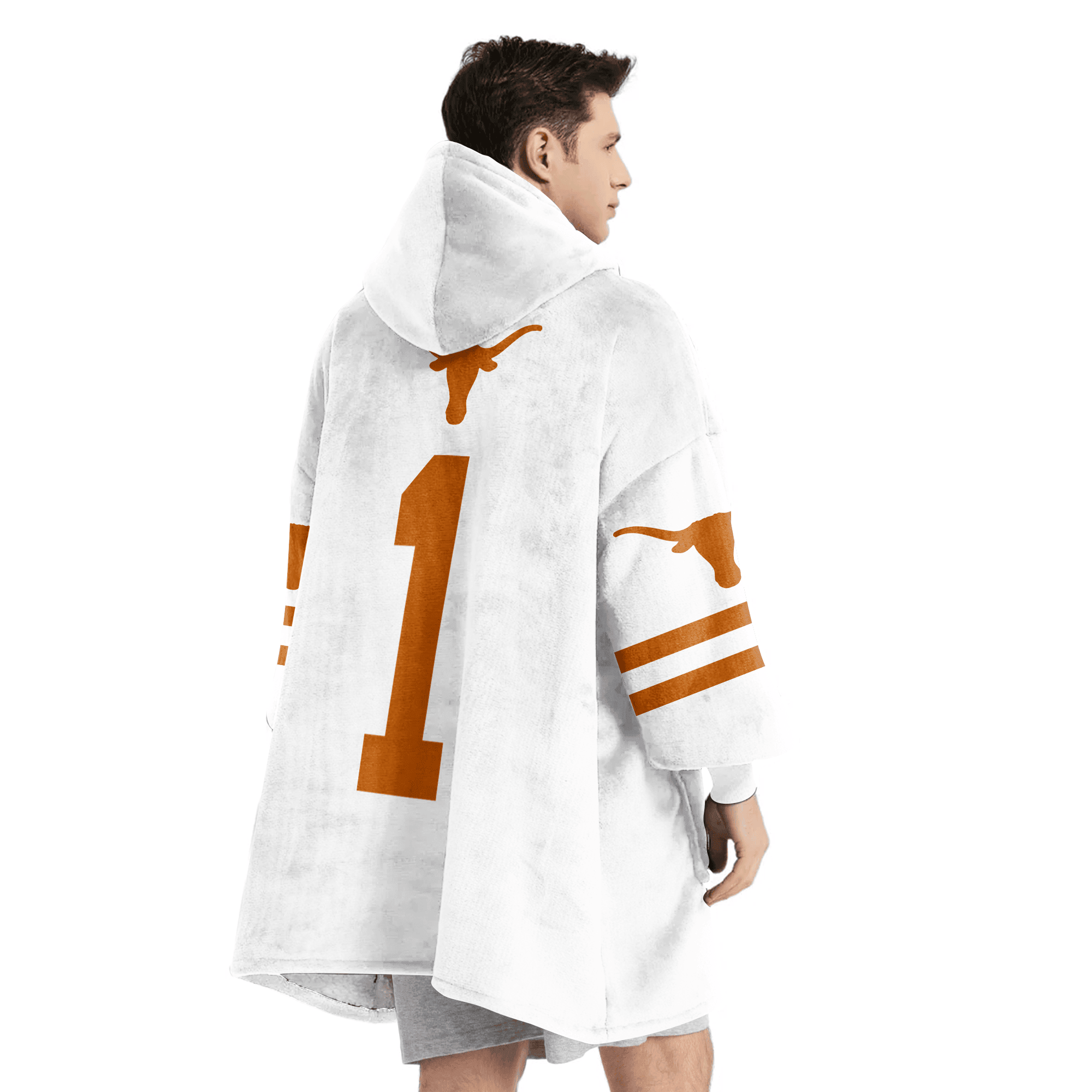 Adult 1 Texas Football Unisex Blanket Hoodie