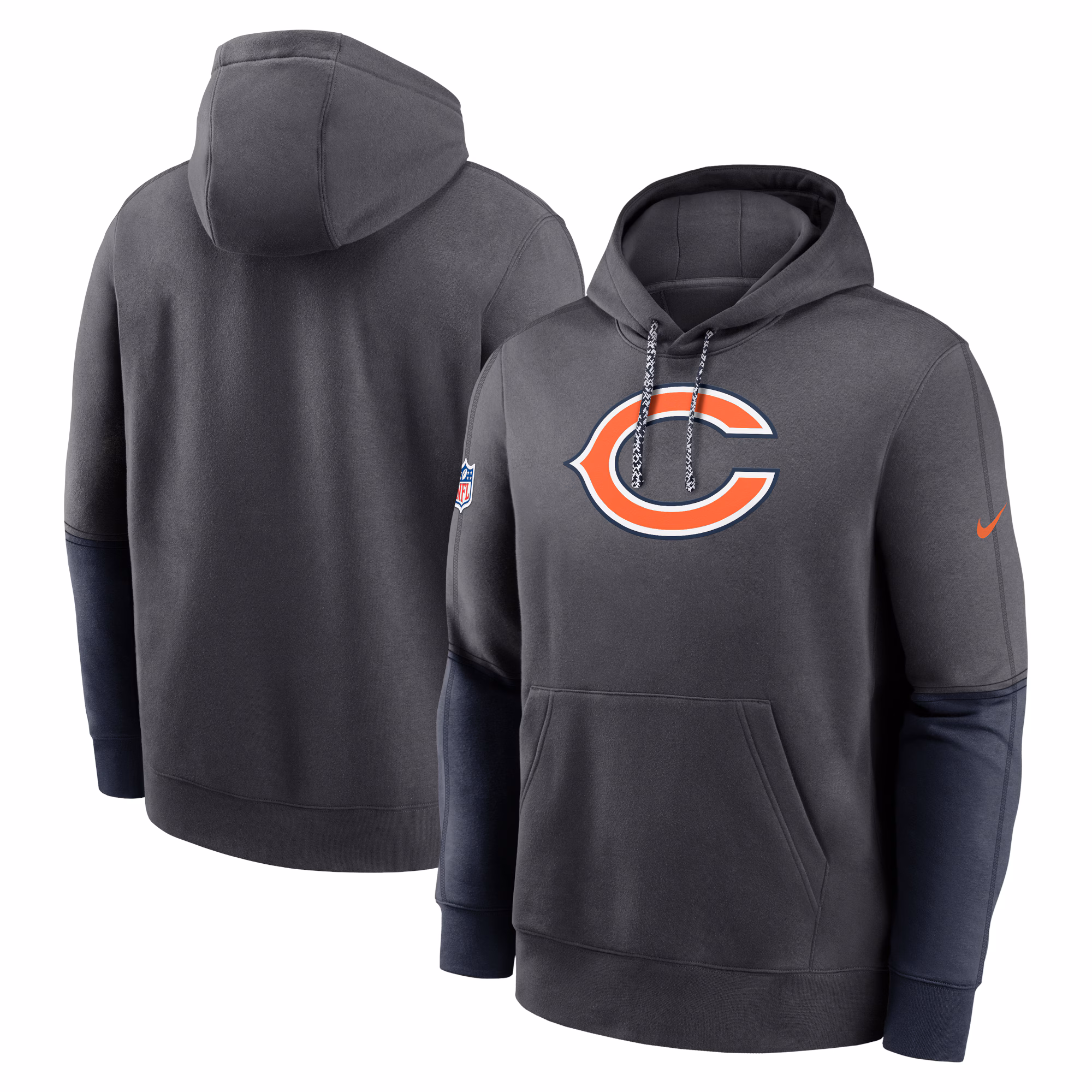 Chicago Bears 2024 Sideline Club Pullover Hoodie - Navy