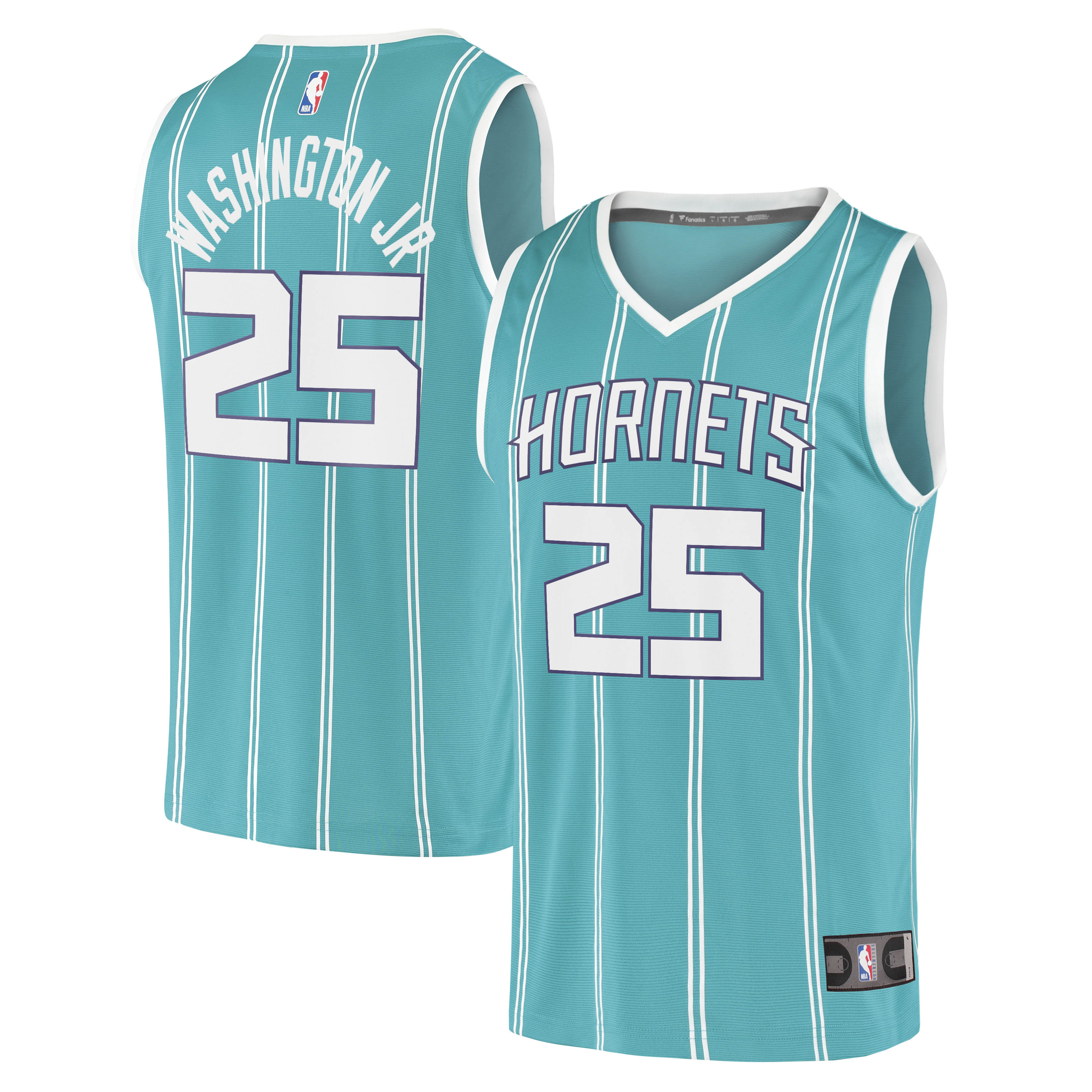 PJ Washington Jr. Charlotte Hornets  2020/21 Fast Break Replica Jersey - Icon Edition - Teal