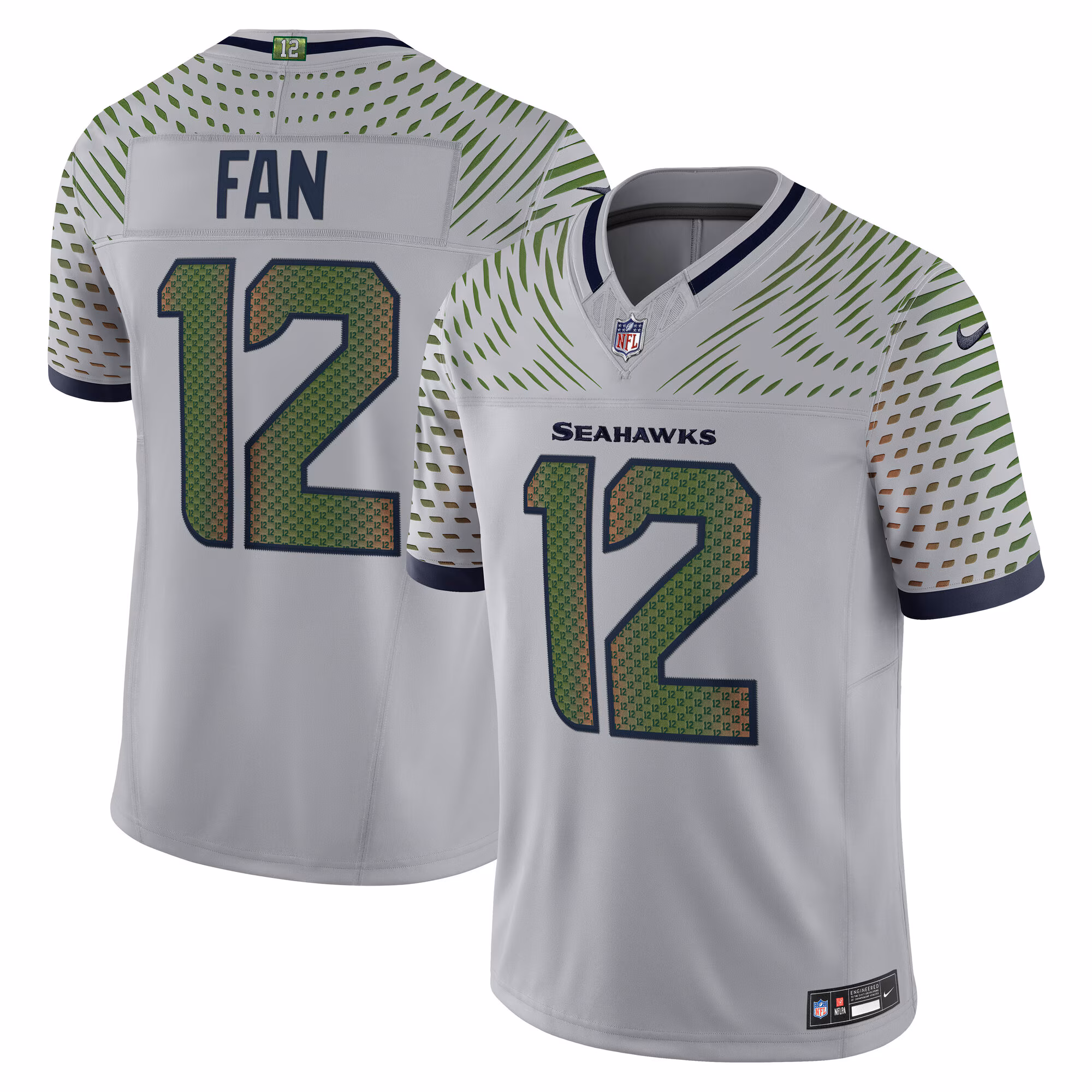 12s Seattle Seahawks #12 2025 Rivalries Collection Limited Jersey - Wolf Gray