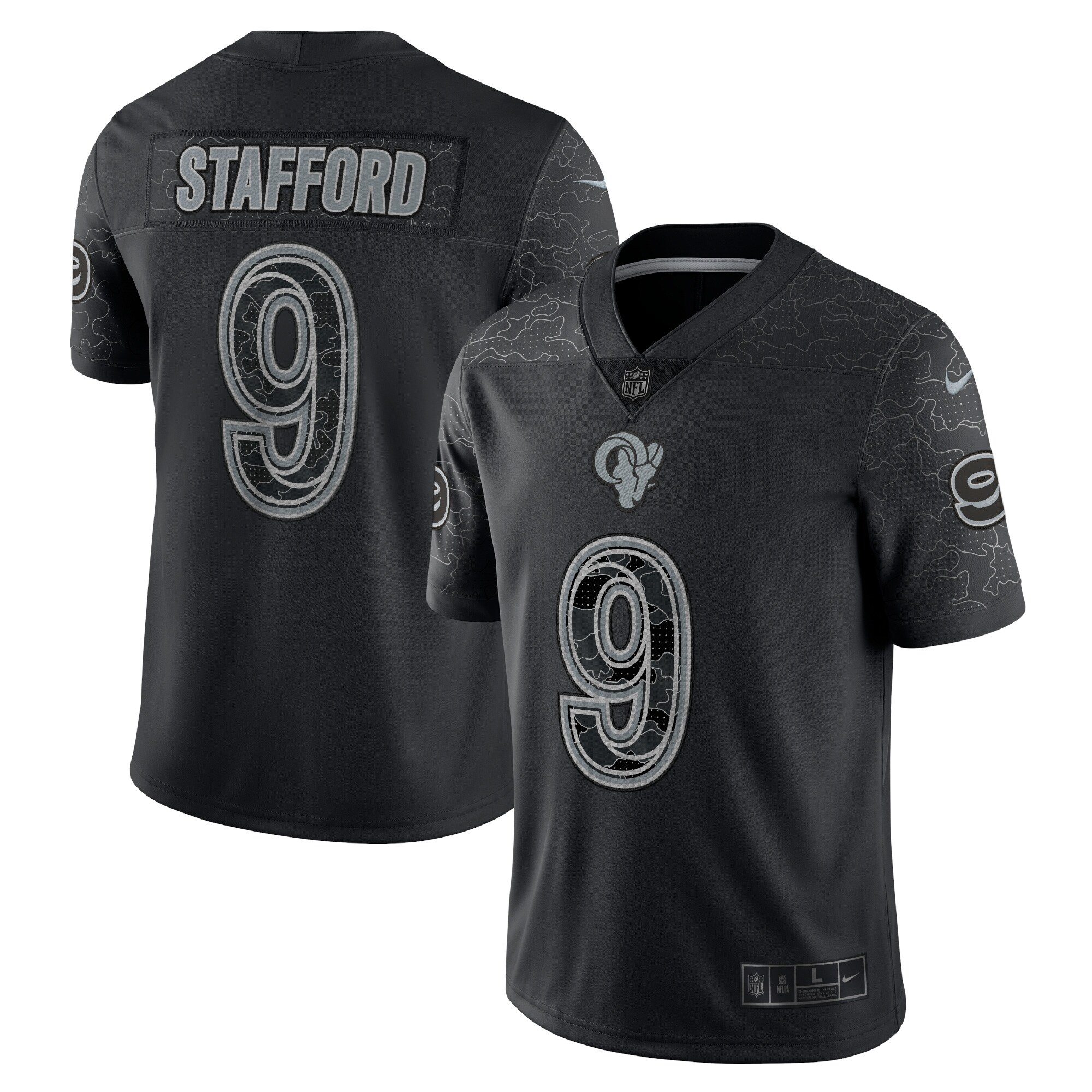 Matthew Stafford Los Angeles Rams RFLCTV Limited Jersey - Black