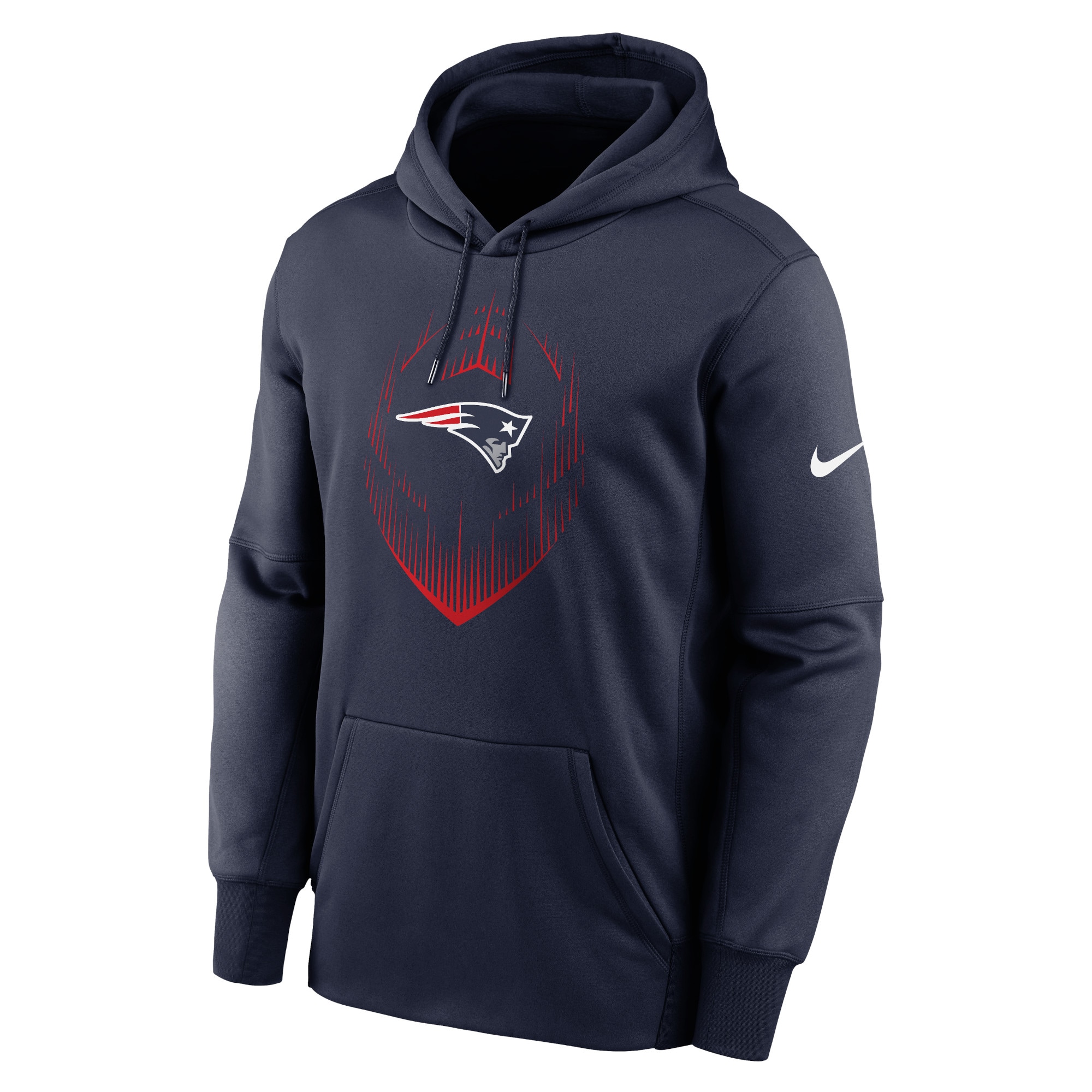 New England Patriots Icon Performance Pullover Hoodie - Navy