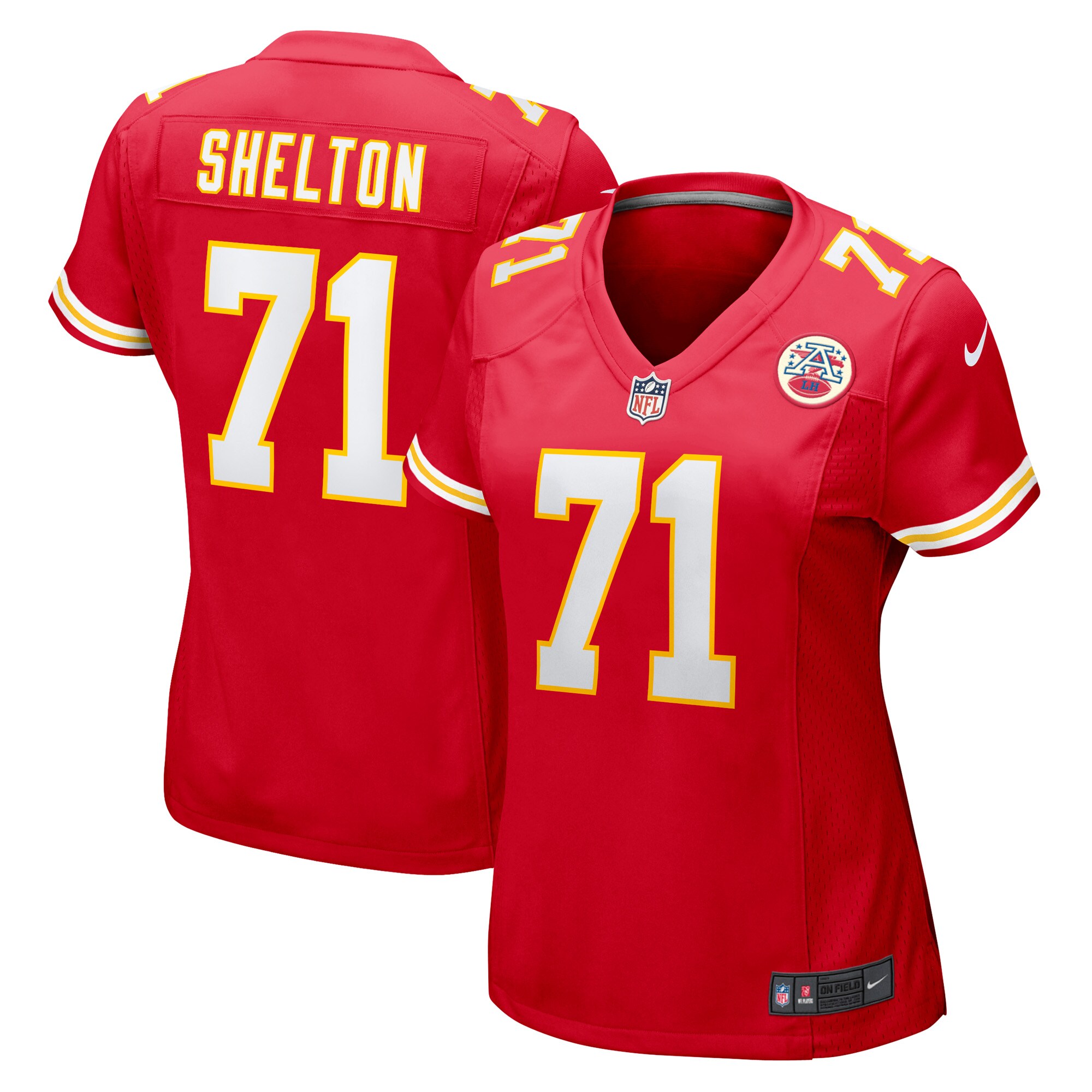 Danny Shelton Kansas City Chiefs  Women's Game Player Jersey - Red
