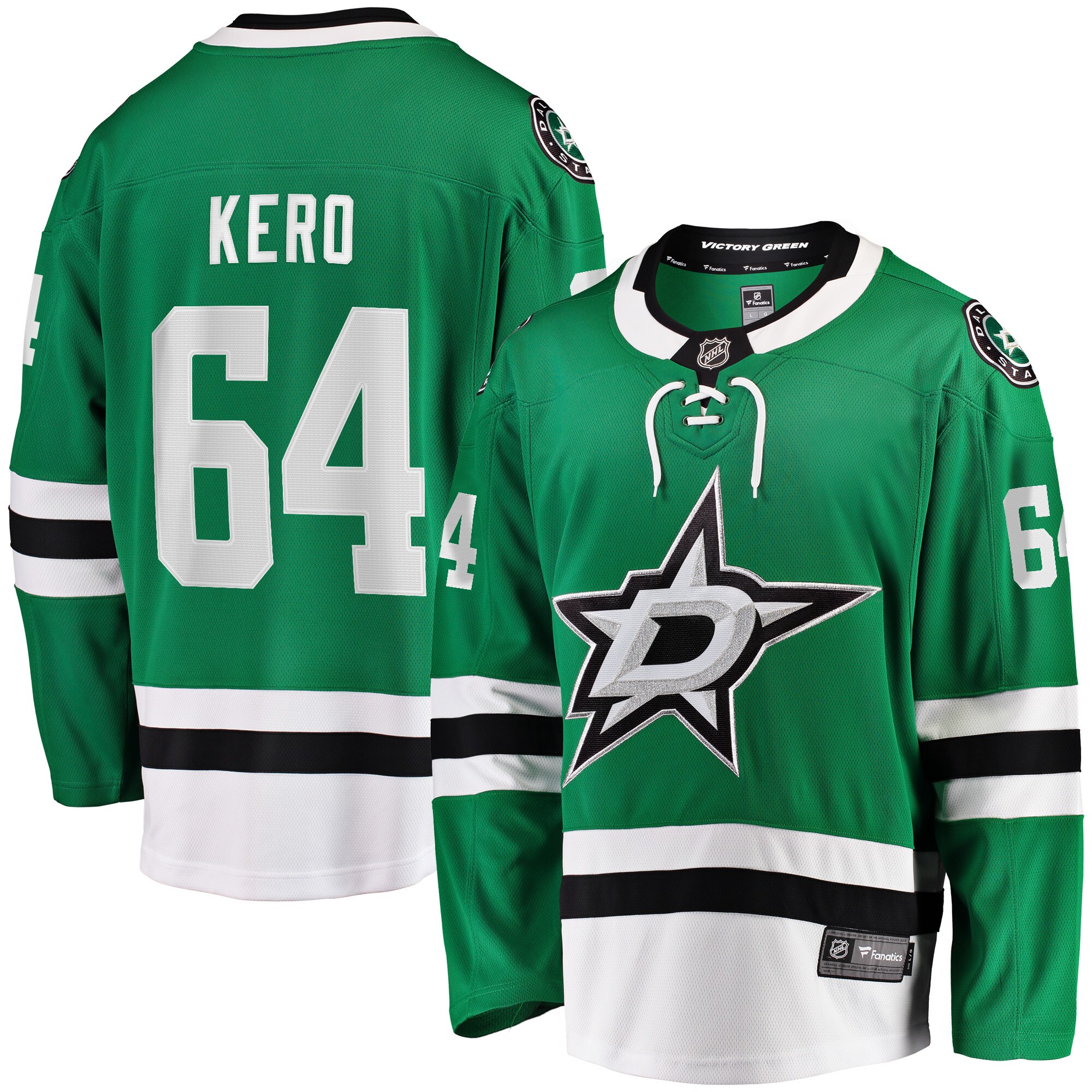 Tanner Kero Dallas Stars Home Breakaway Player Jersey - Kelly Green