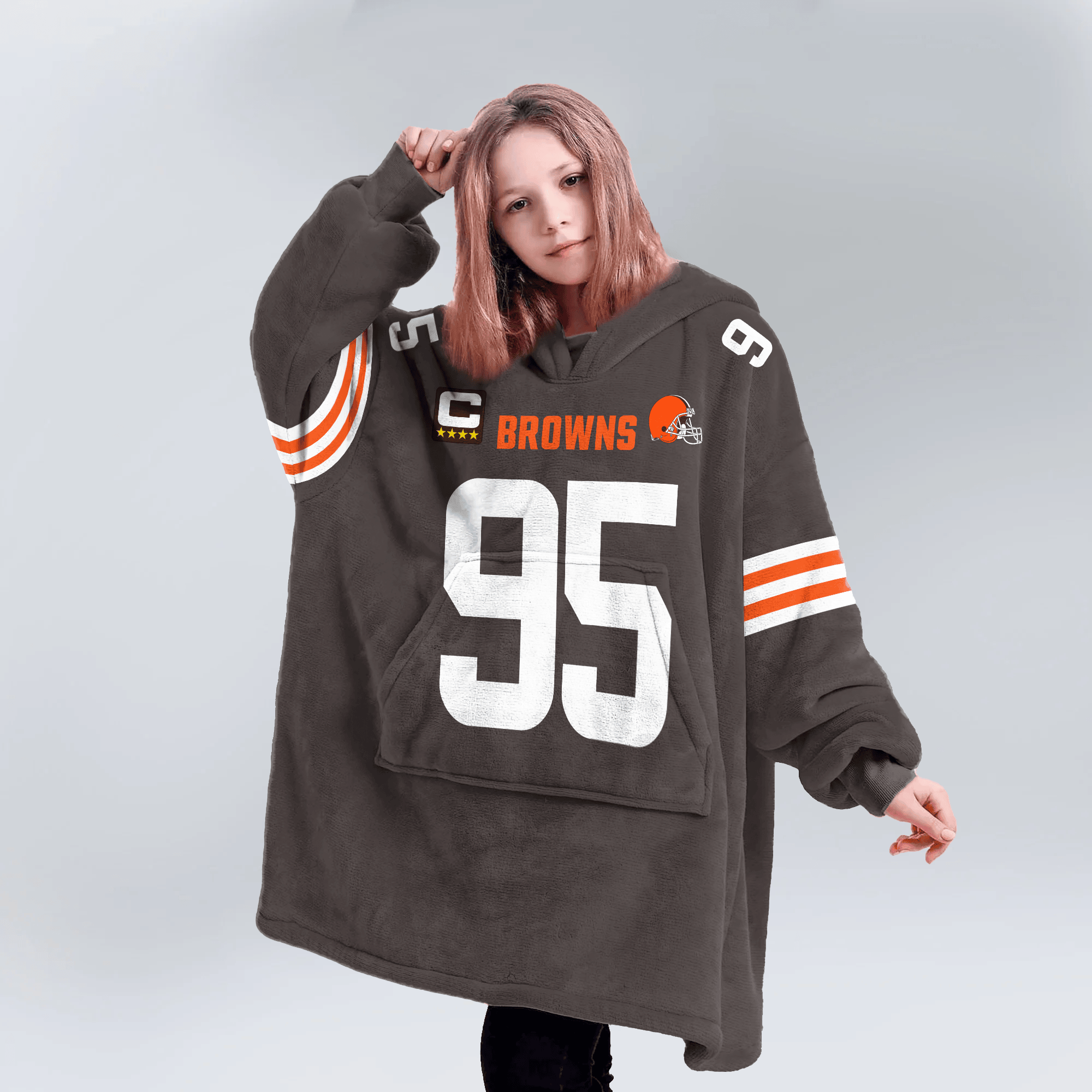 Kid M.G 95 Captain Cleveland Football Unisex Blanket Hoodie