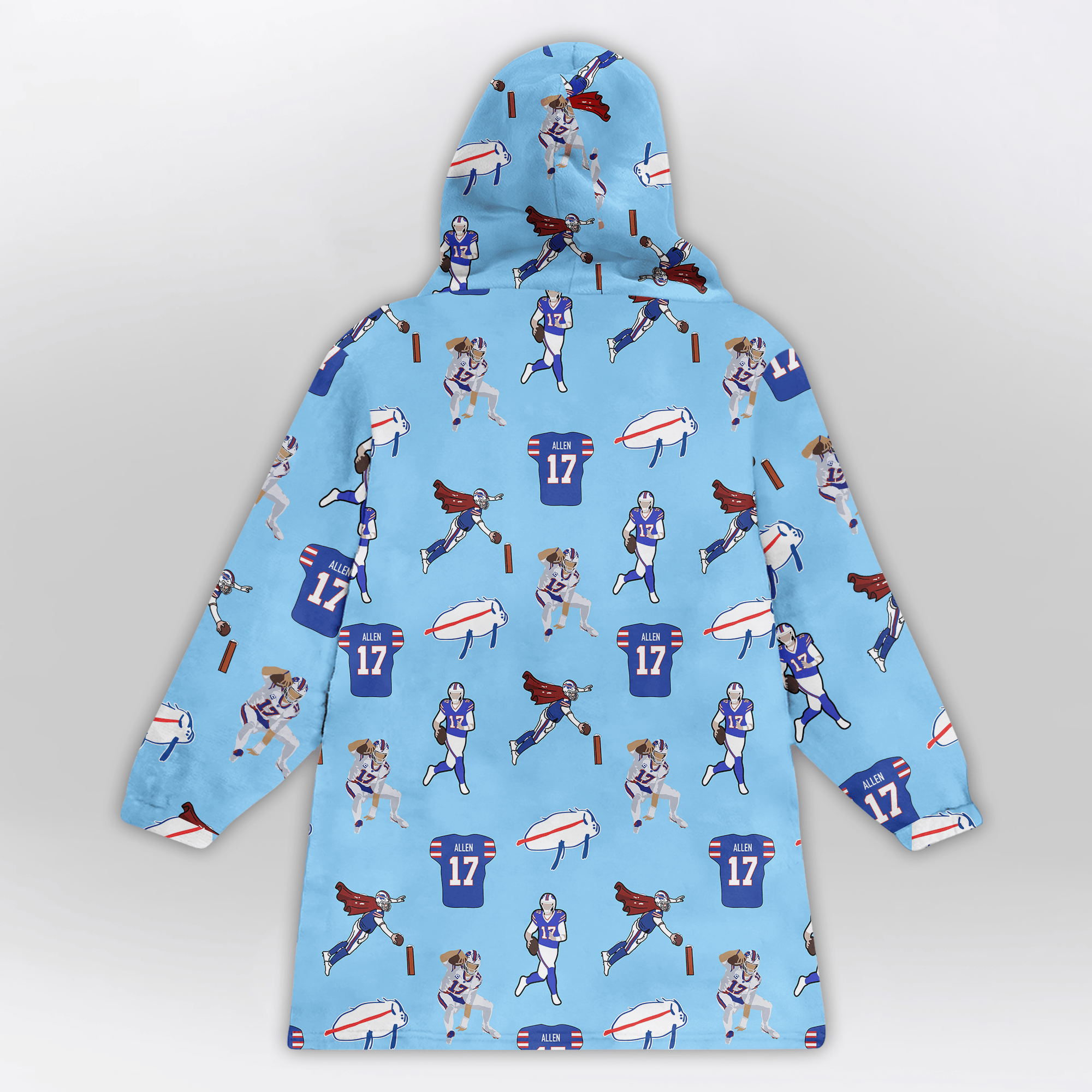Pattern J.A 17 Buffalo Football Unisex Blanket Hoodie