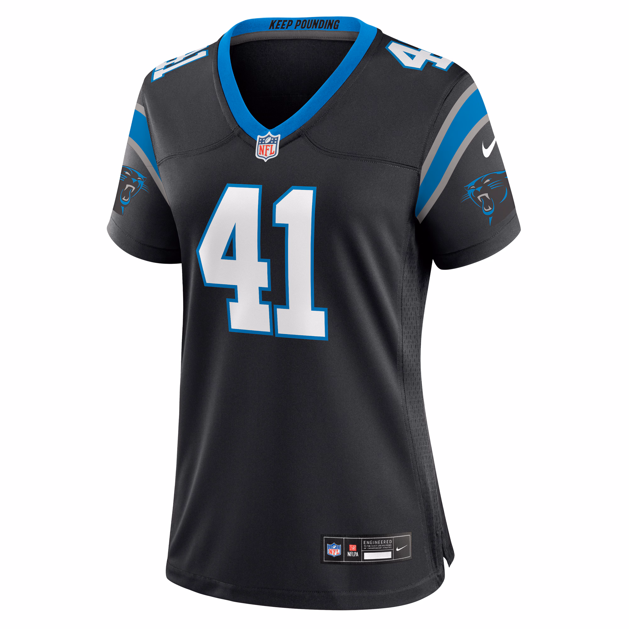 Claudin Cherelus Carolina Panthers Women's Team Game Jersey -  Black