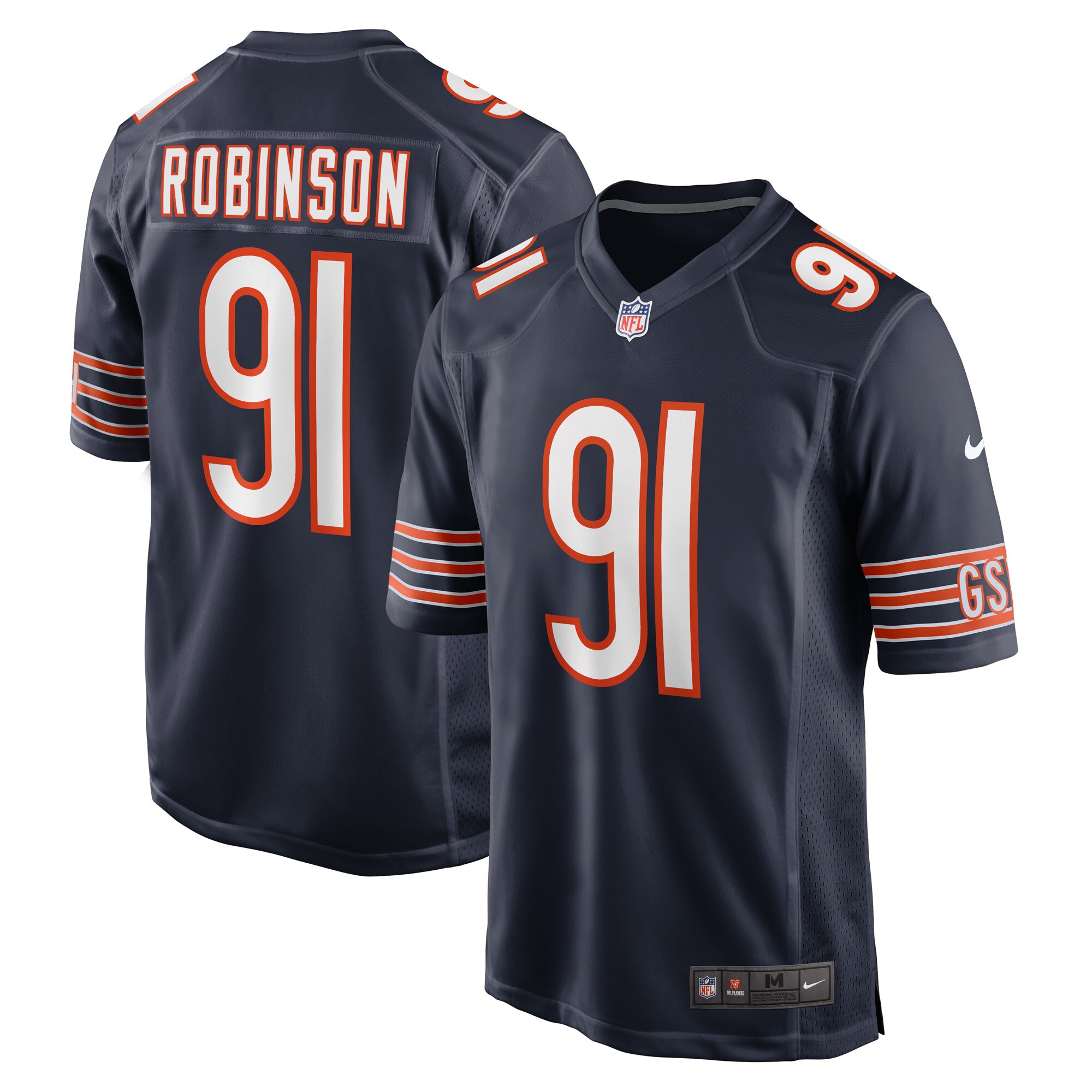 Dominique Robinson Chicago Bears  Game Player Jersey - Navy