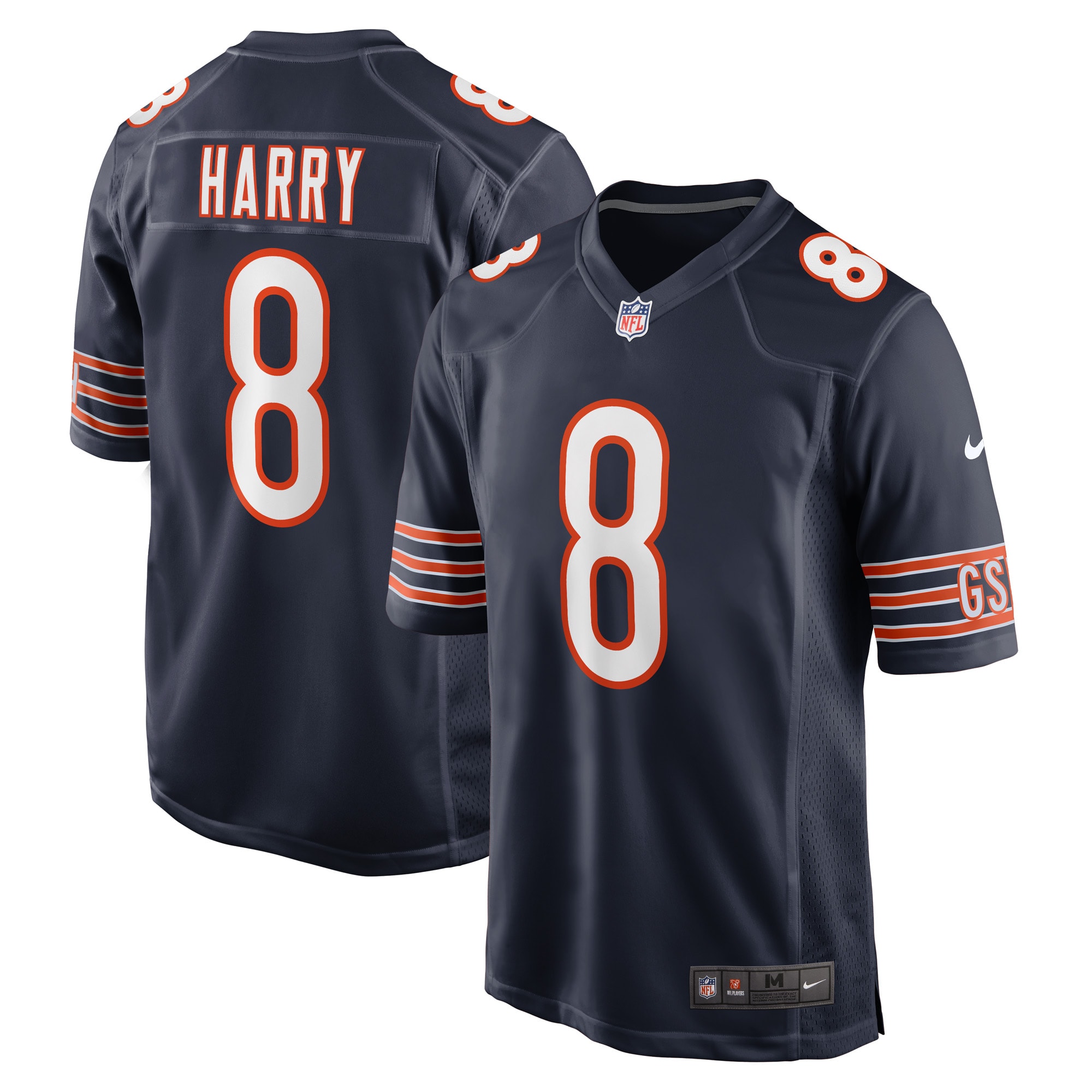 N'Keal Harry Chicago Bears  Game Player Jersey - Navy