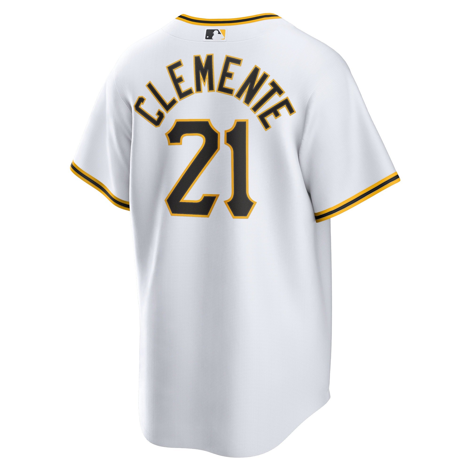 Men's Pittsburgh Pirates Roberto Clemente  White Home Replica Player Name Jersey