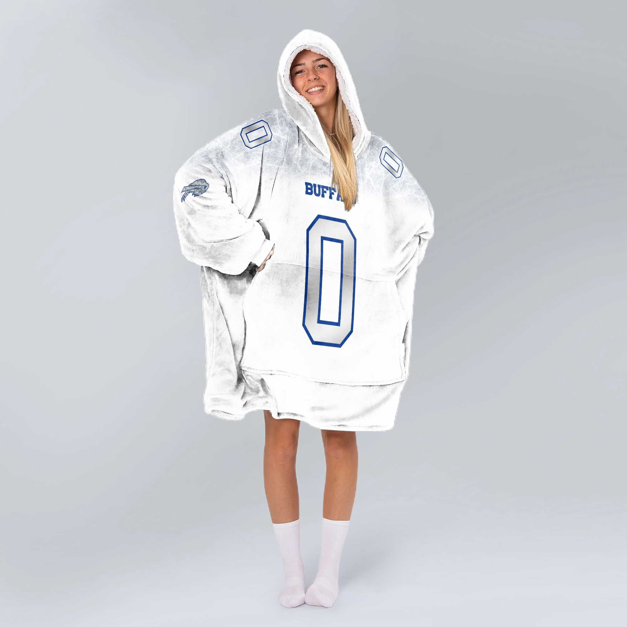 K.C 0 Buffalo Football Unisex Blanket Hoodie