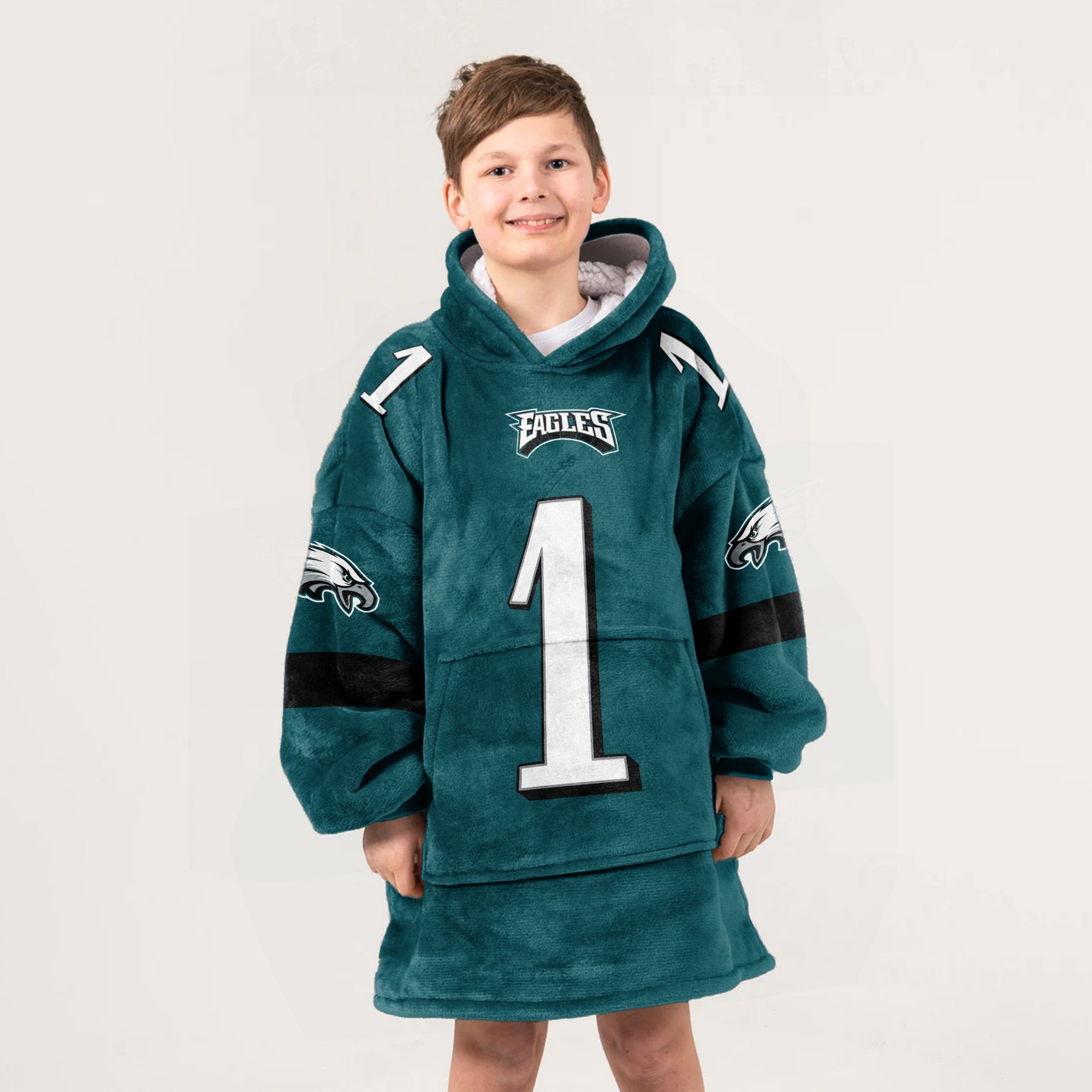 Adult J.H 1 Philadelphia Football Unisex Blanket Hoodie