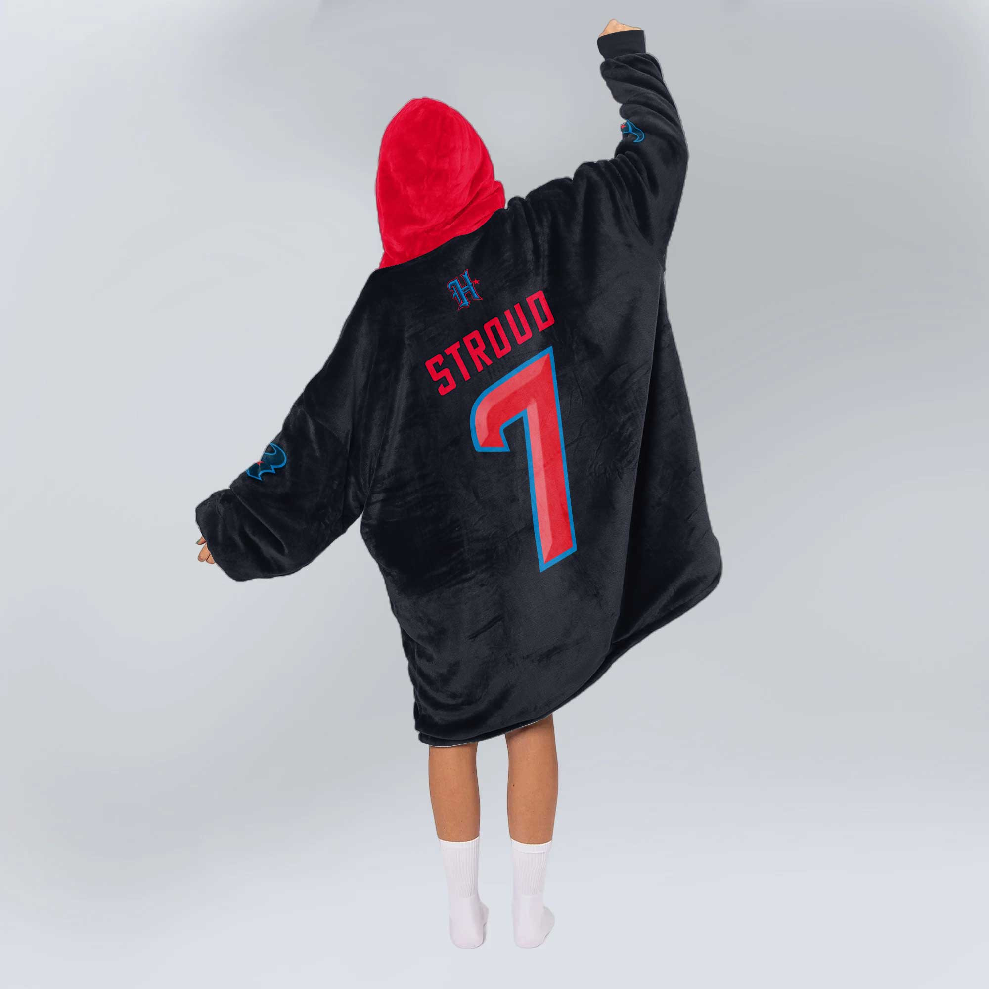 Adult Captain C.S 7 Houston Football Unisex Blanket Hoodie