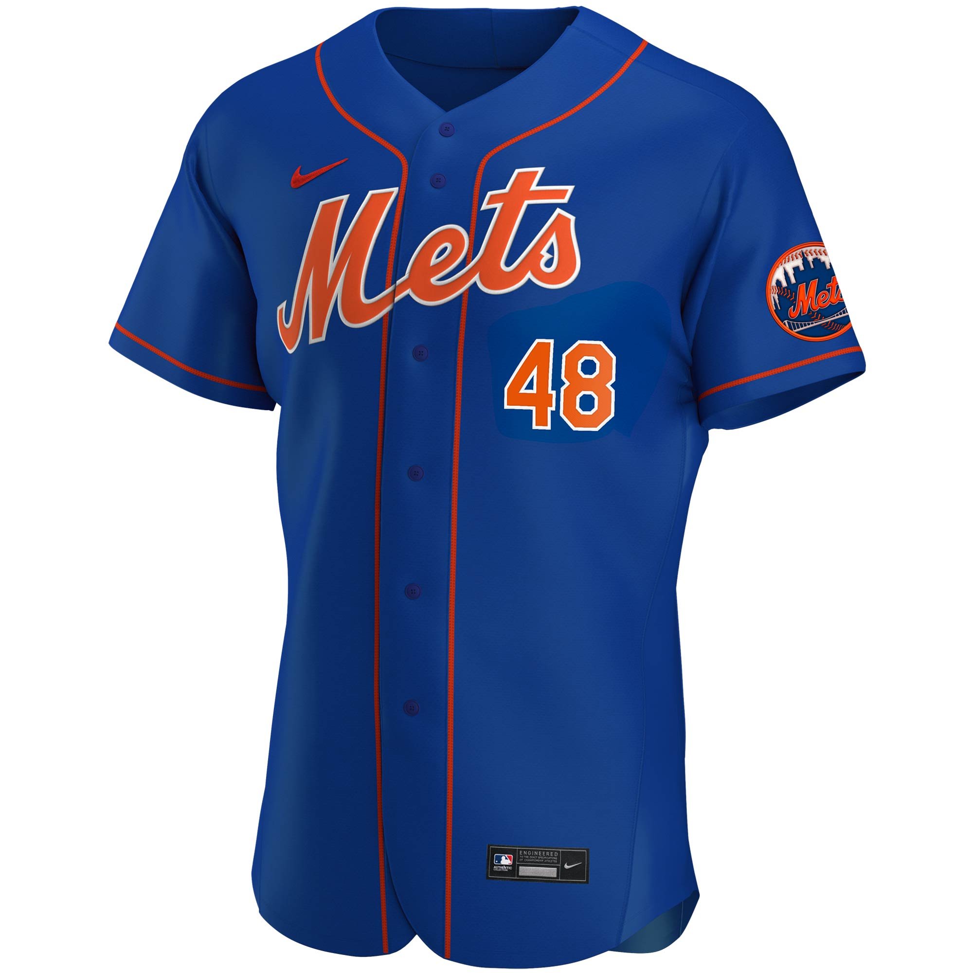 Men's New York Mets Jacob deGrom  Royal Alternate Player Jersey