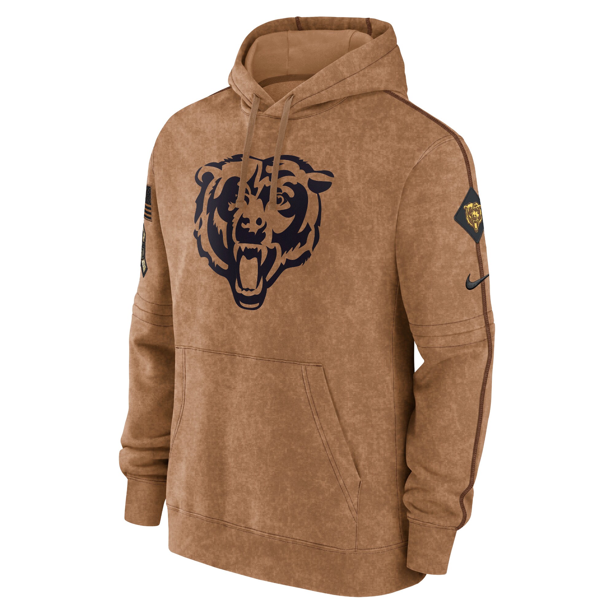 Chicago Bears  2023 Salute To Service Club Pullover Hoodie - Brown