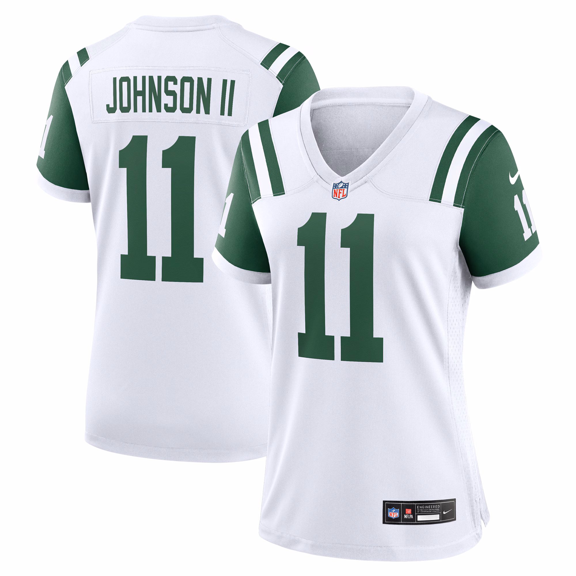 Jermaine Johnson II New York Jets Women's Classic Alternate Player Game Jersey - White