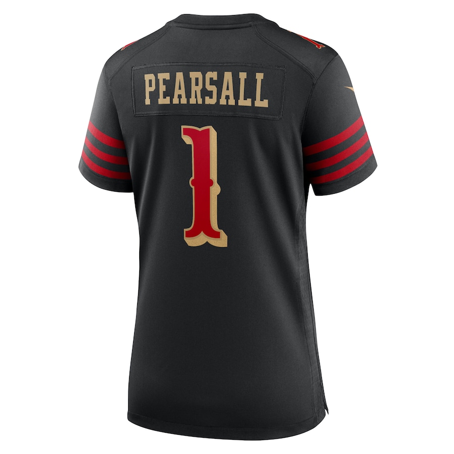 Ricky Pearsall #1 San Francisco 49ers Women's 2025 Rivalries Collection Game Jersey - Black