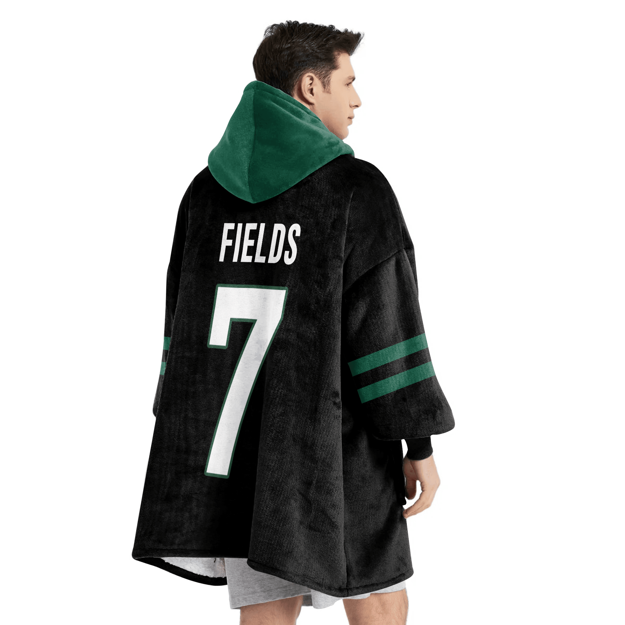 Adult J.F 7 New York J Football Unisex Blanket Hoodie