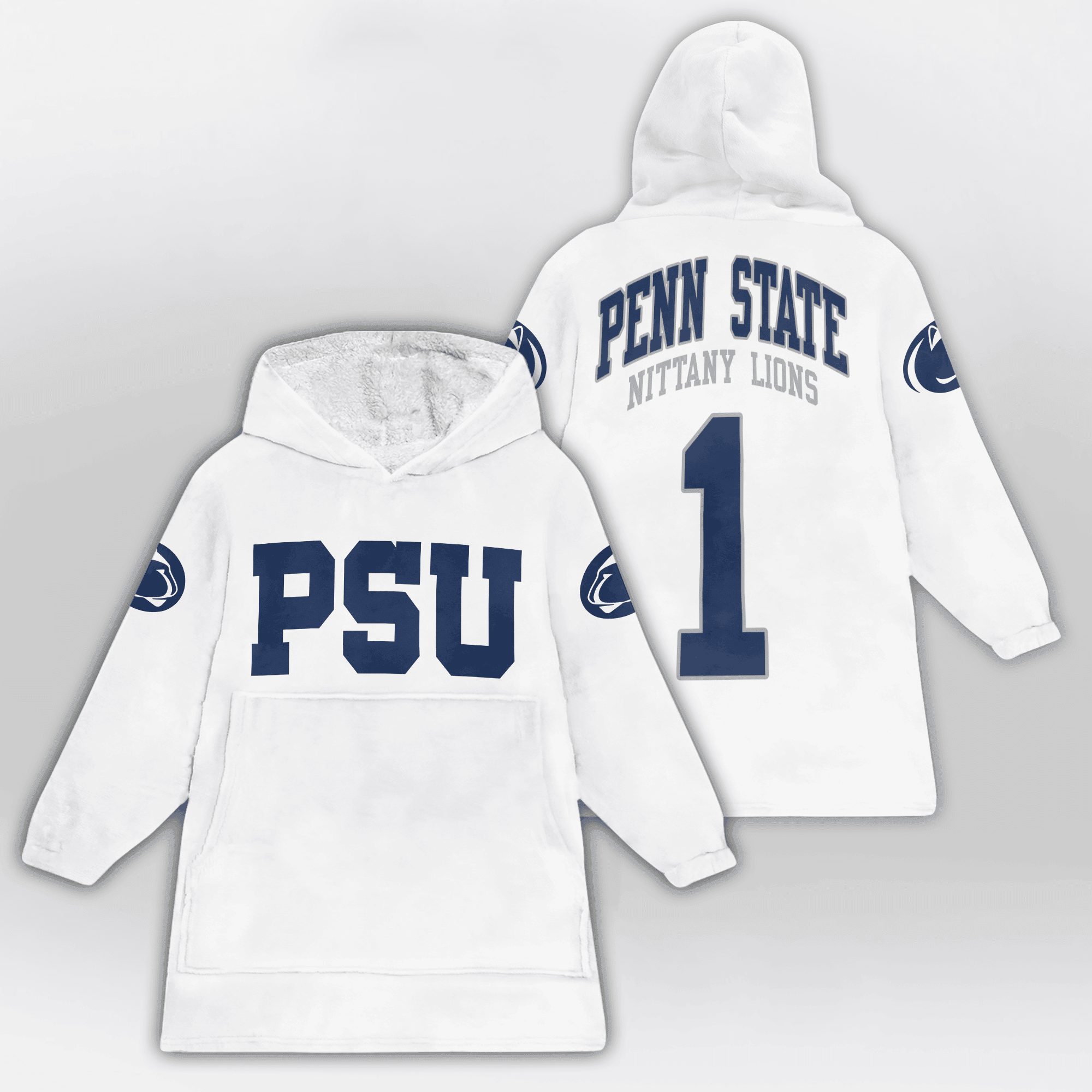 Kid 1 Penn State Football Unisex Blanket Hoodie