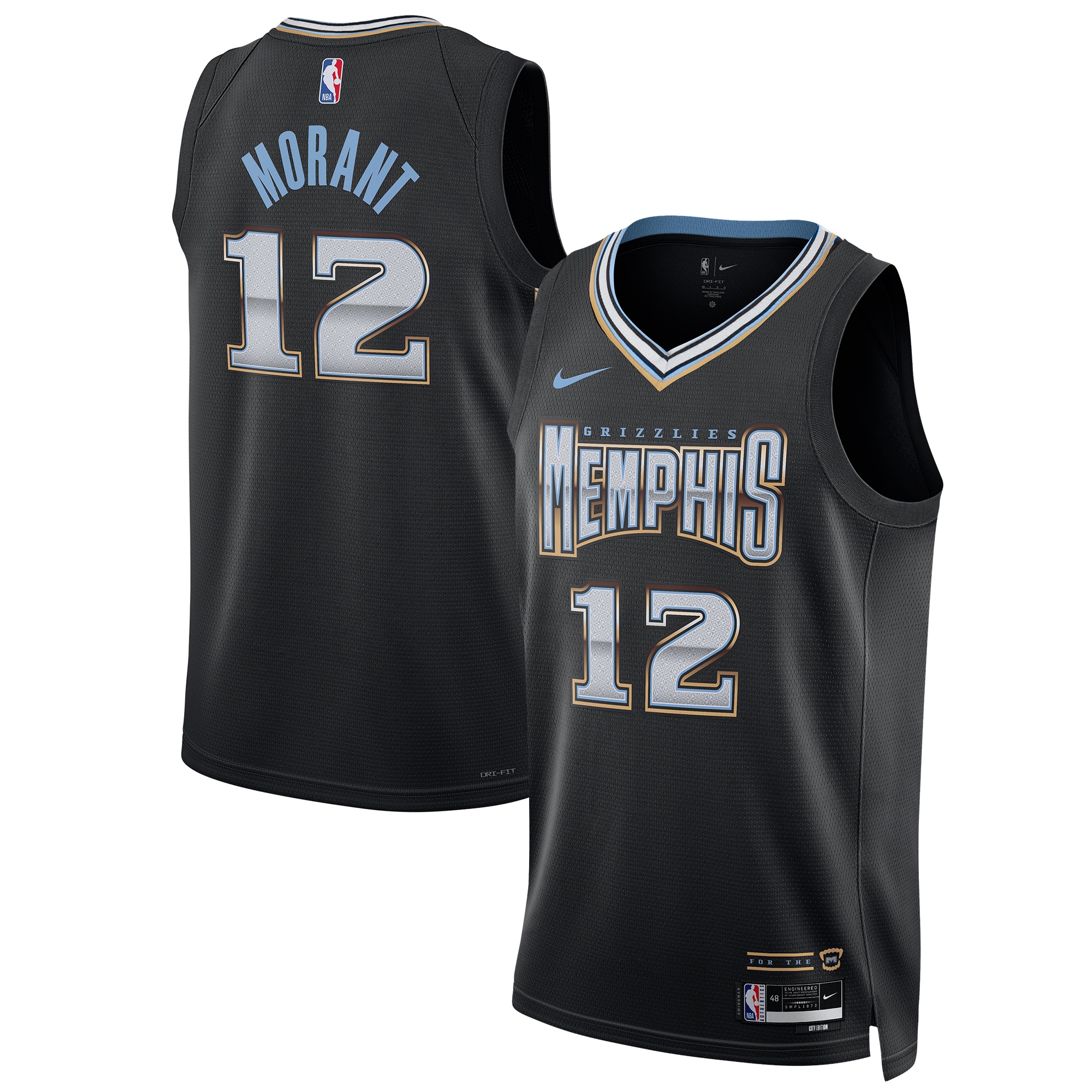 Ja Morant Memphis Grizzlies Unisex 2022/23 Swingman Jersey - City Edition - Black