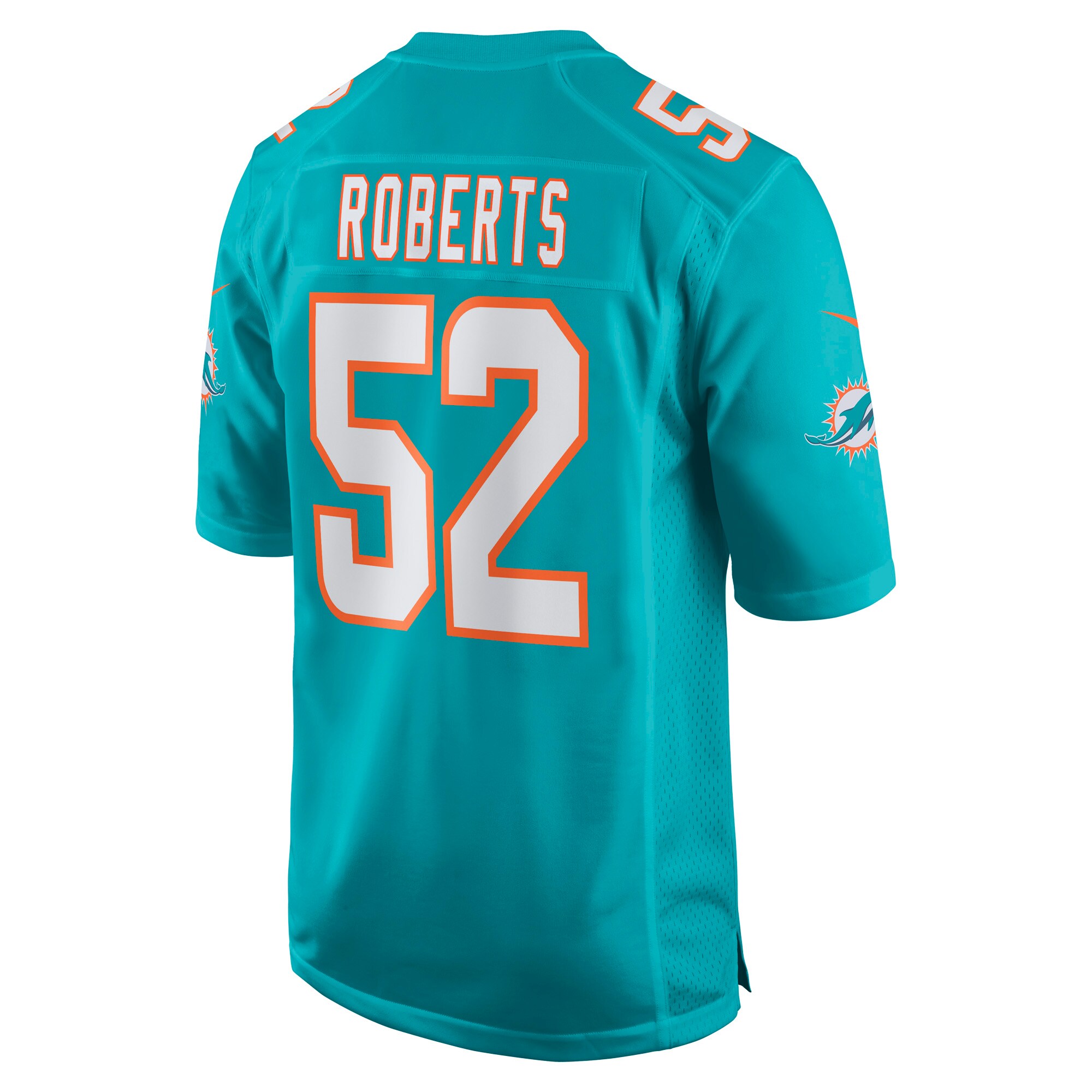 Elandon Roberts Miami Dolphins  Game Player Jersey - Aqua