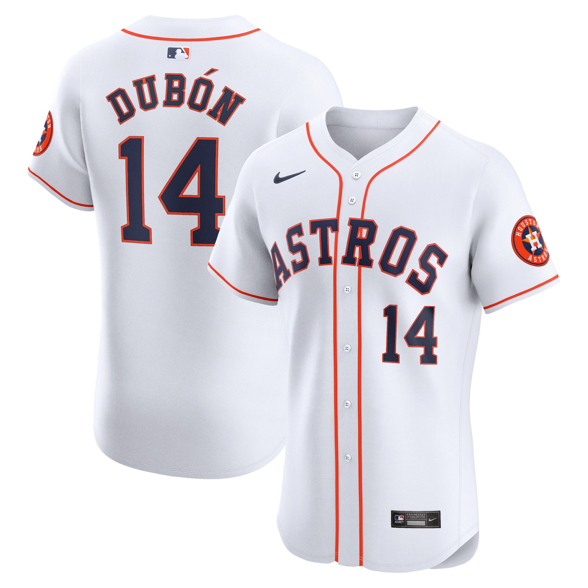 Men's Houston Astros Mauricio Dubon  White Home Elite Player Jersey