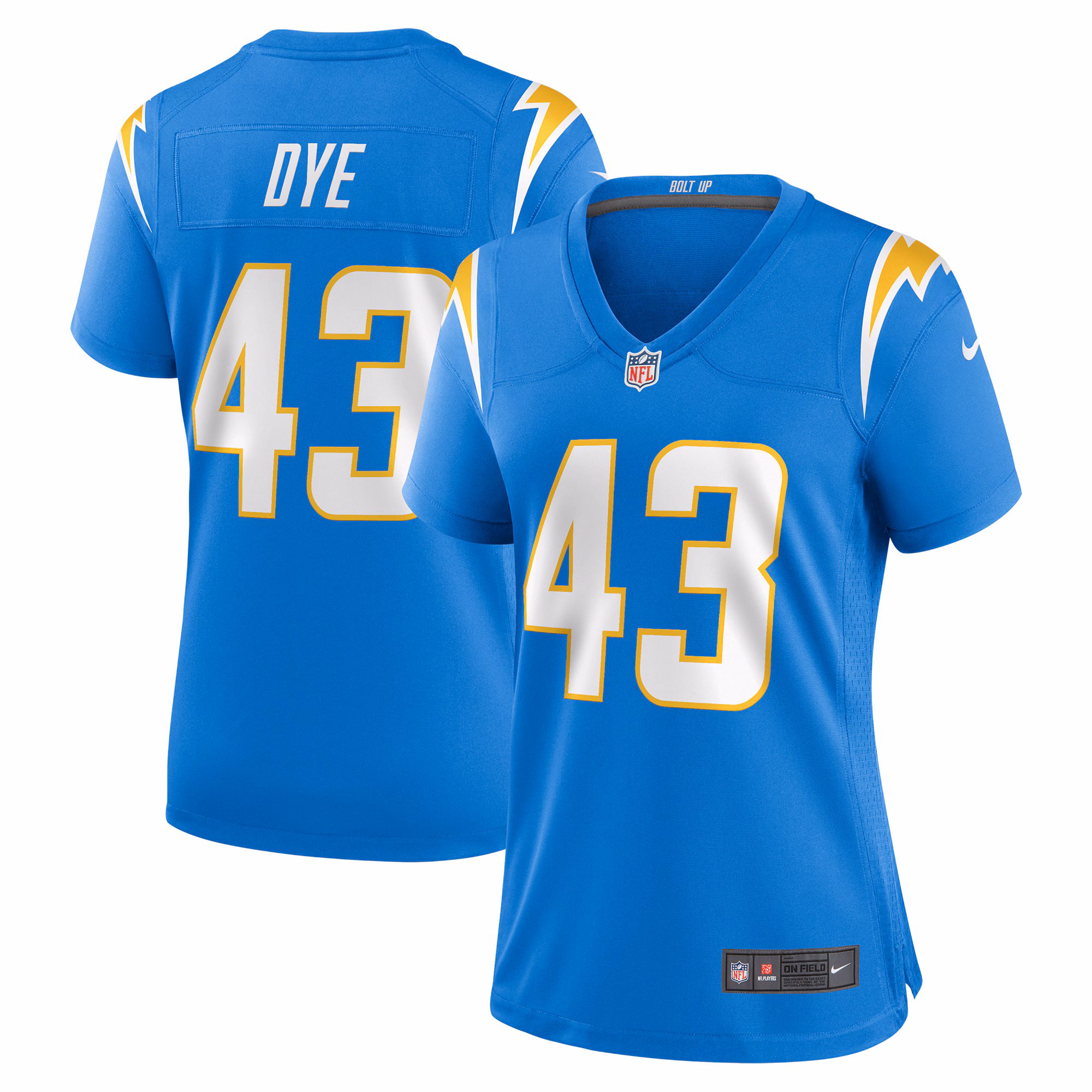 Troy Dye Los Angeles Chargers Women's  Game Jersey -  Powder Blue