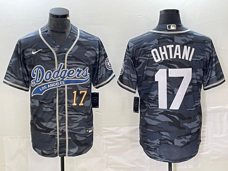 Men's Los Angeles Dodgers #17  Camouflage Shohei Ohtani Jersey