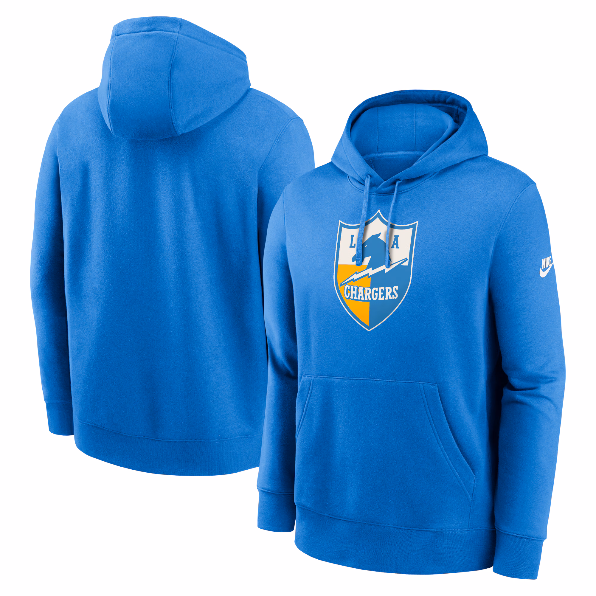 Los Angeles Chargers Rewind Club Logo Pullover Hoodie - Powder Blue