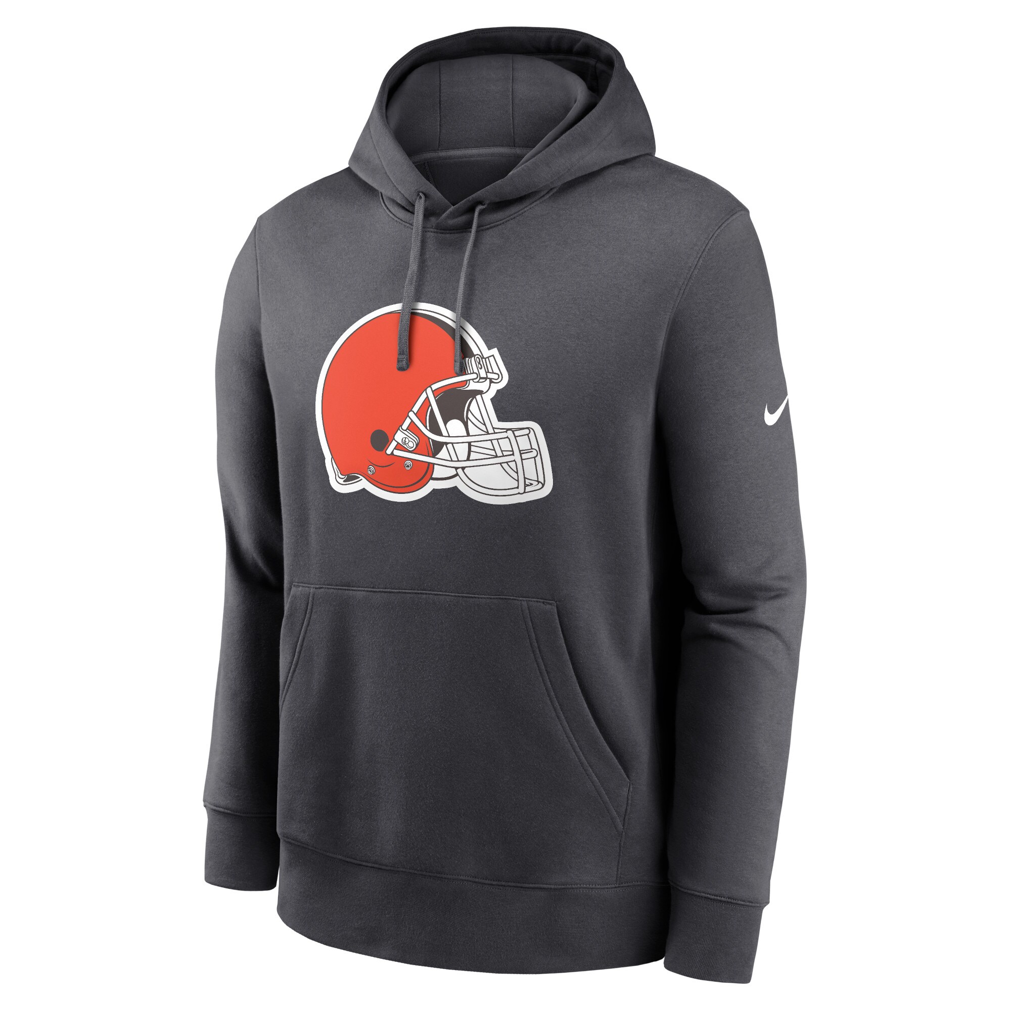 Cleveland Browns Club Logo Pullover Hoodie - Anthracite
