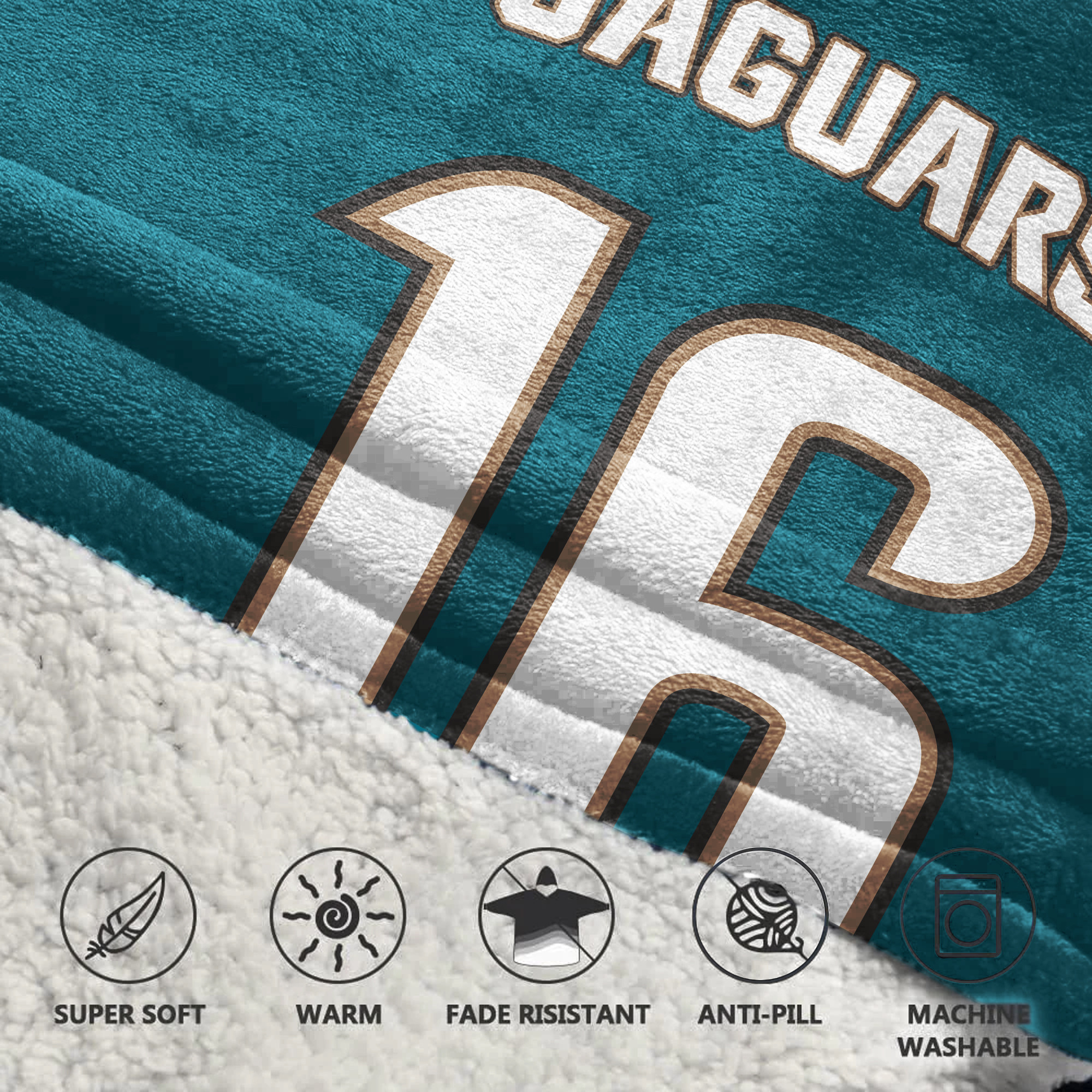 Adult TL 16 Jacksonville Jaguars Football Unisex Blanket Hoodie