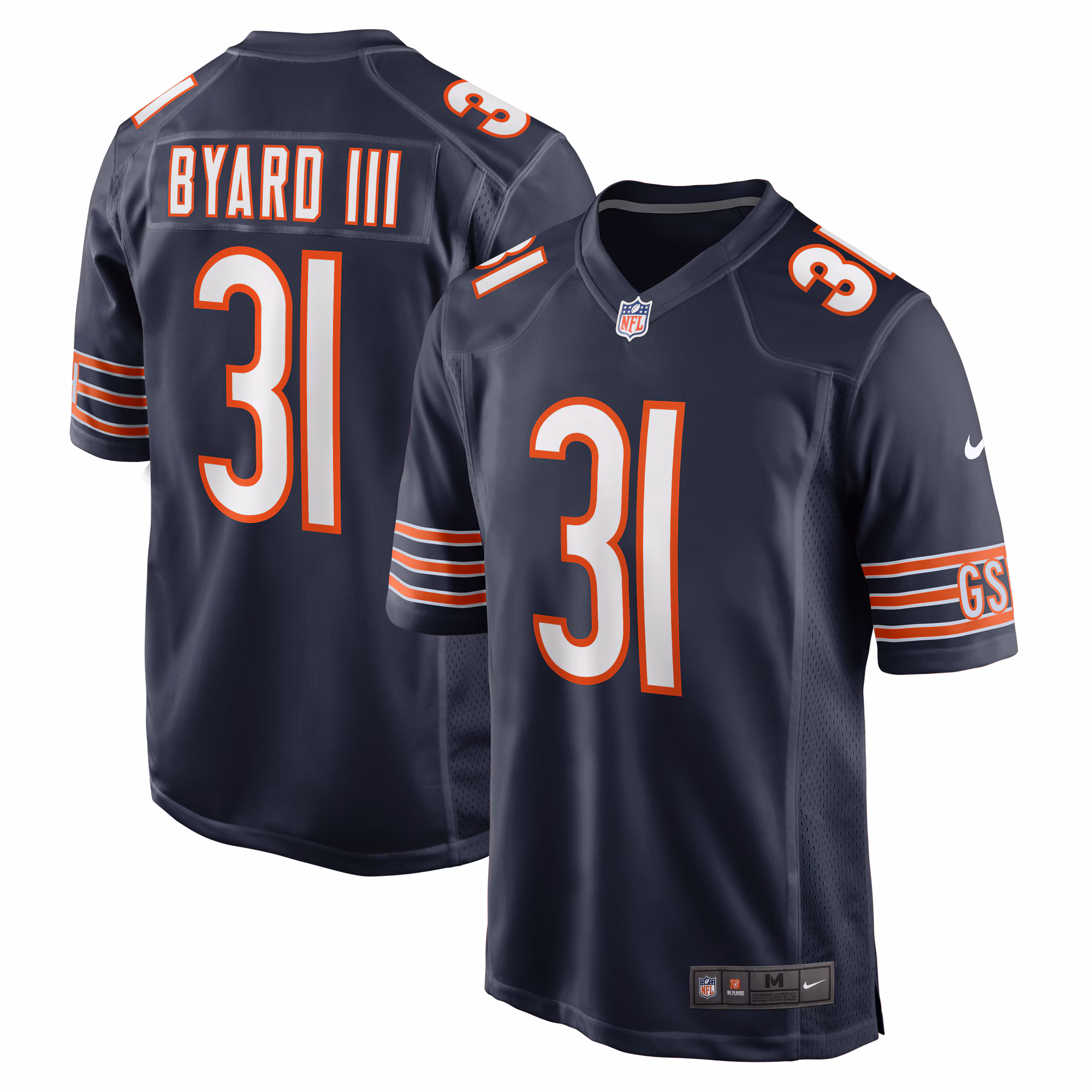 Kevin Byard III Chicago Bears  Game Jersey -  Navy