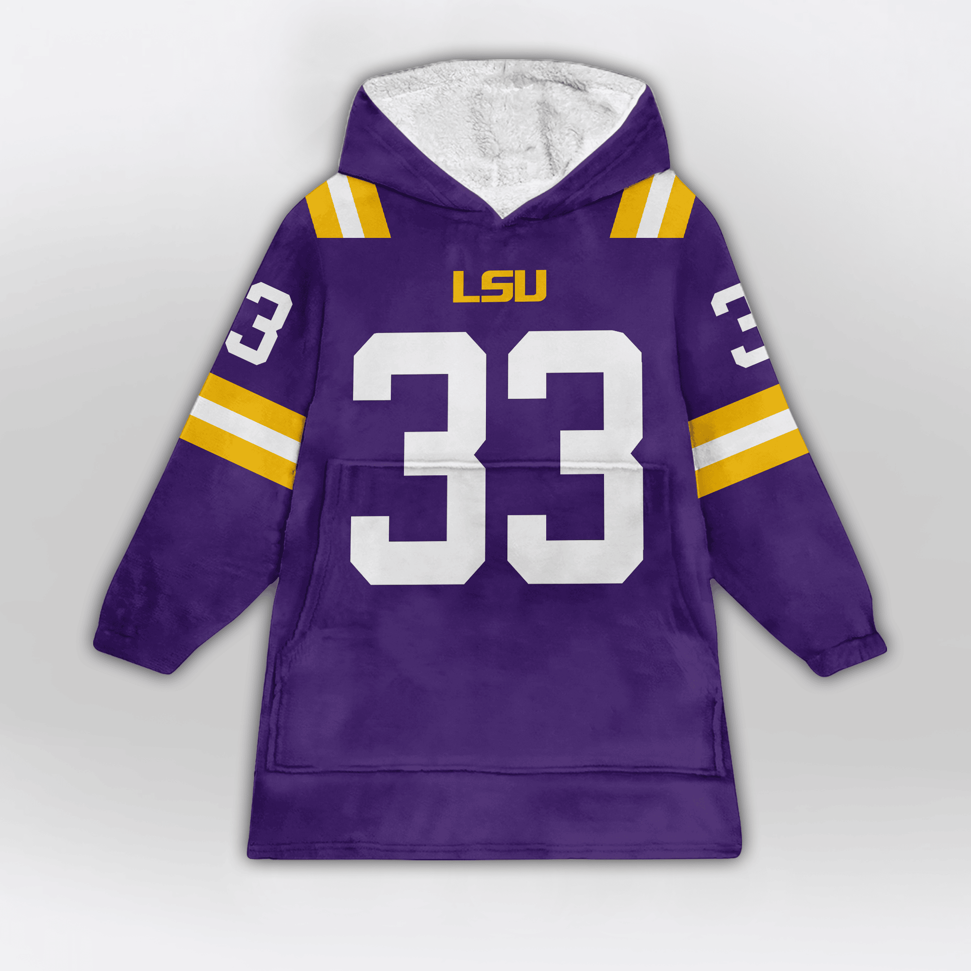 Kid W.W 33 LSU Football Unisex Blanket Hoodie