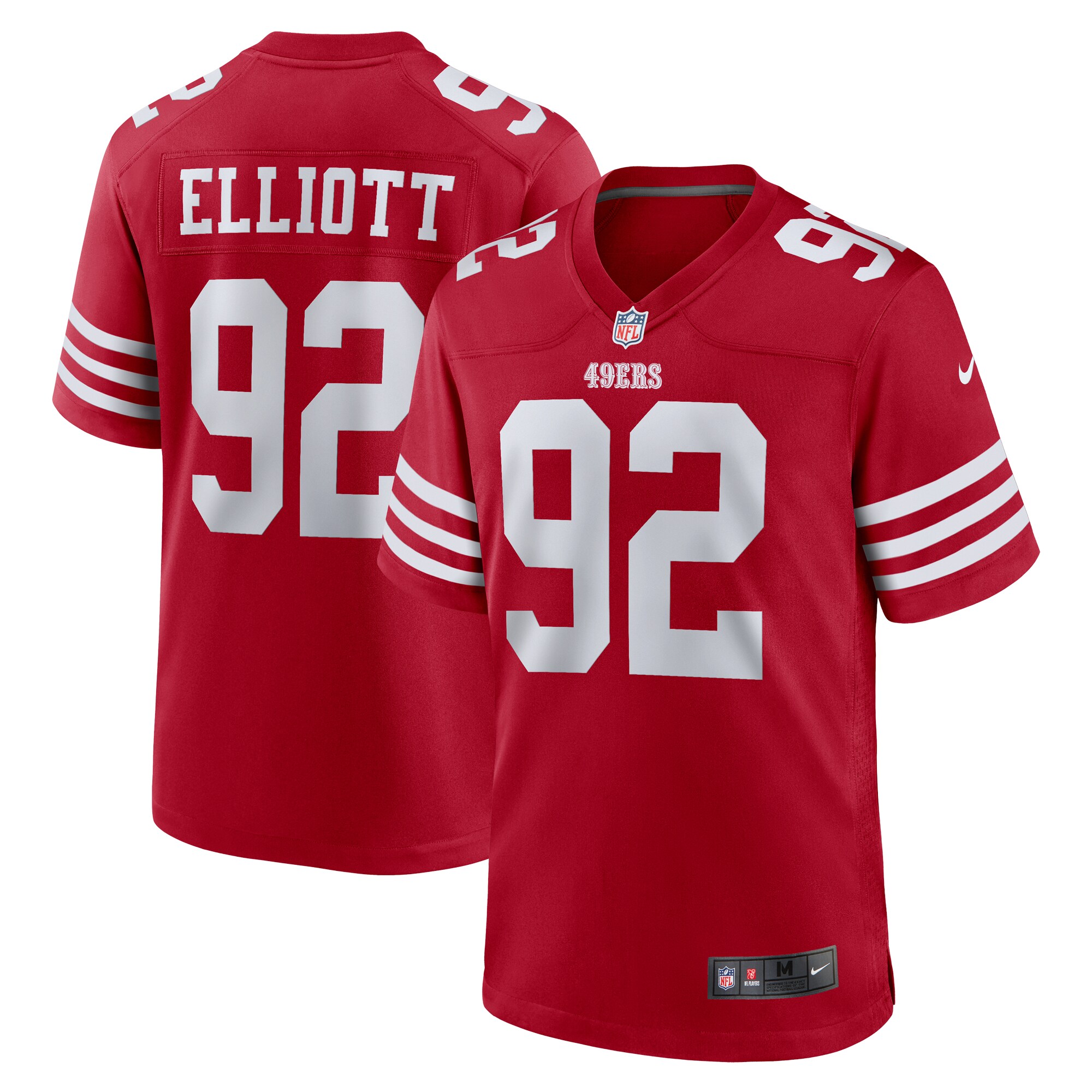Elliott San Francisco 49ers Team Game Jersey -  Scarlet