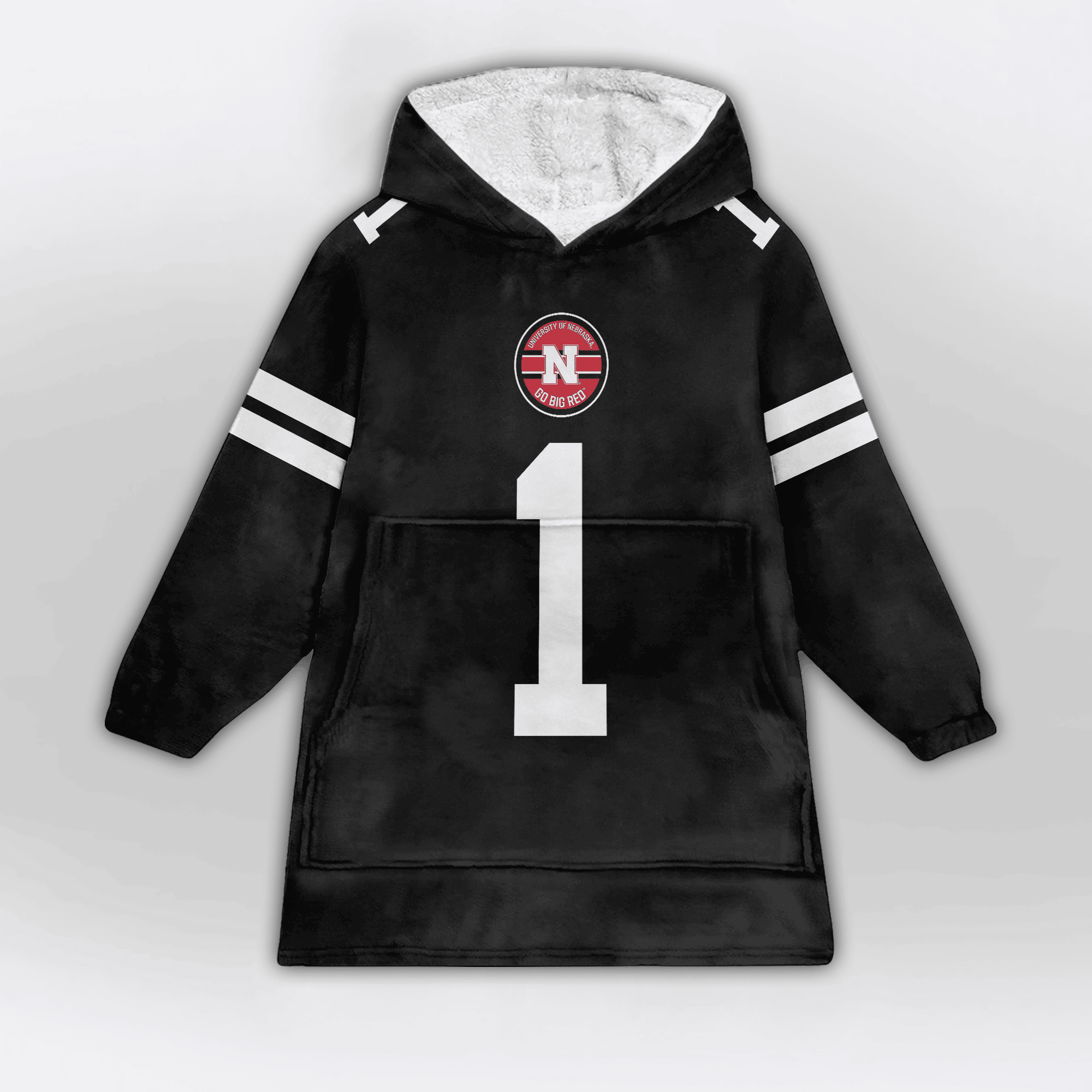 Adult 1 Nebraska Football Unisex Blanket Hoodie