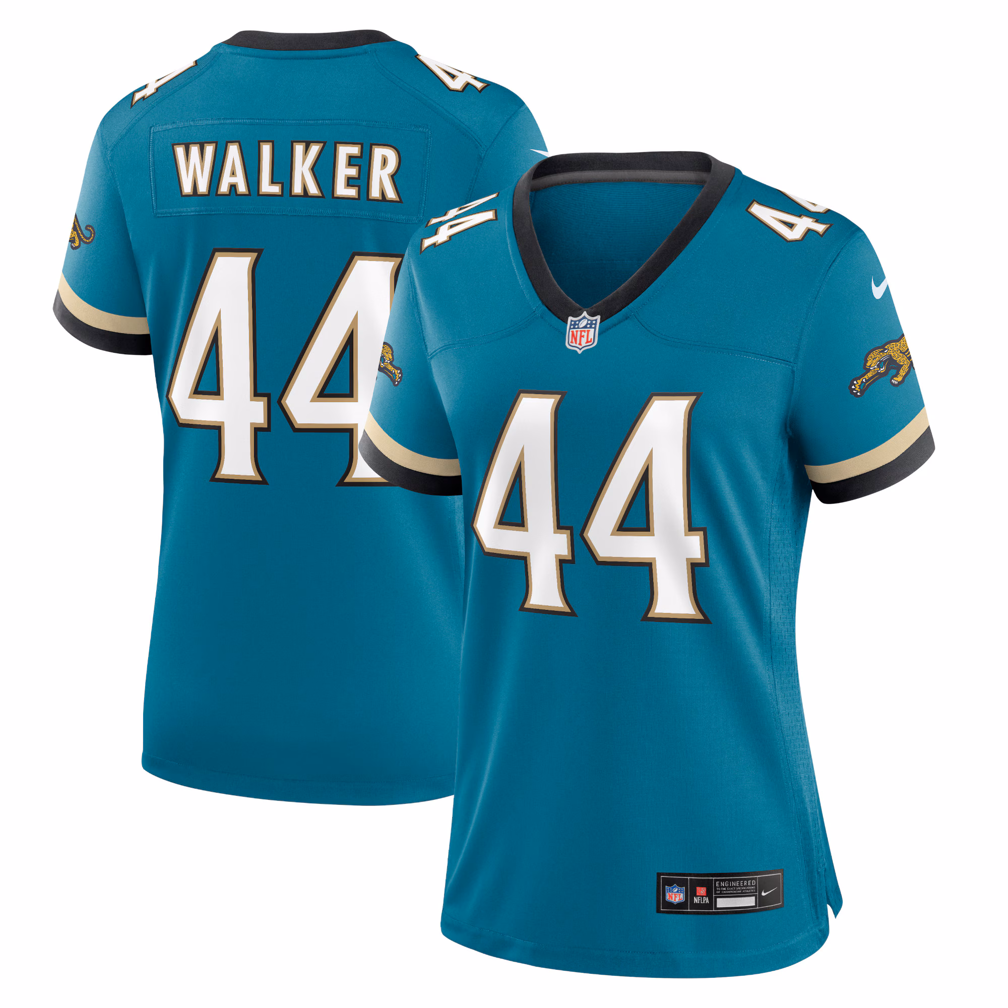 Travon Walker Jacksonville Jaguars Women's Prowler Throwback Game Jersey - Teal