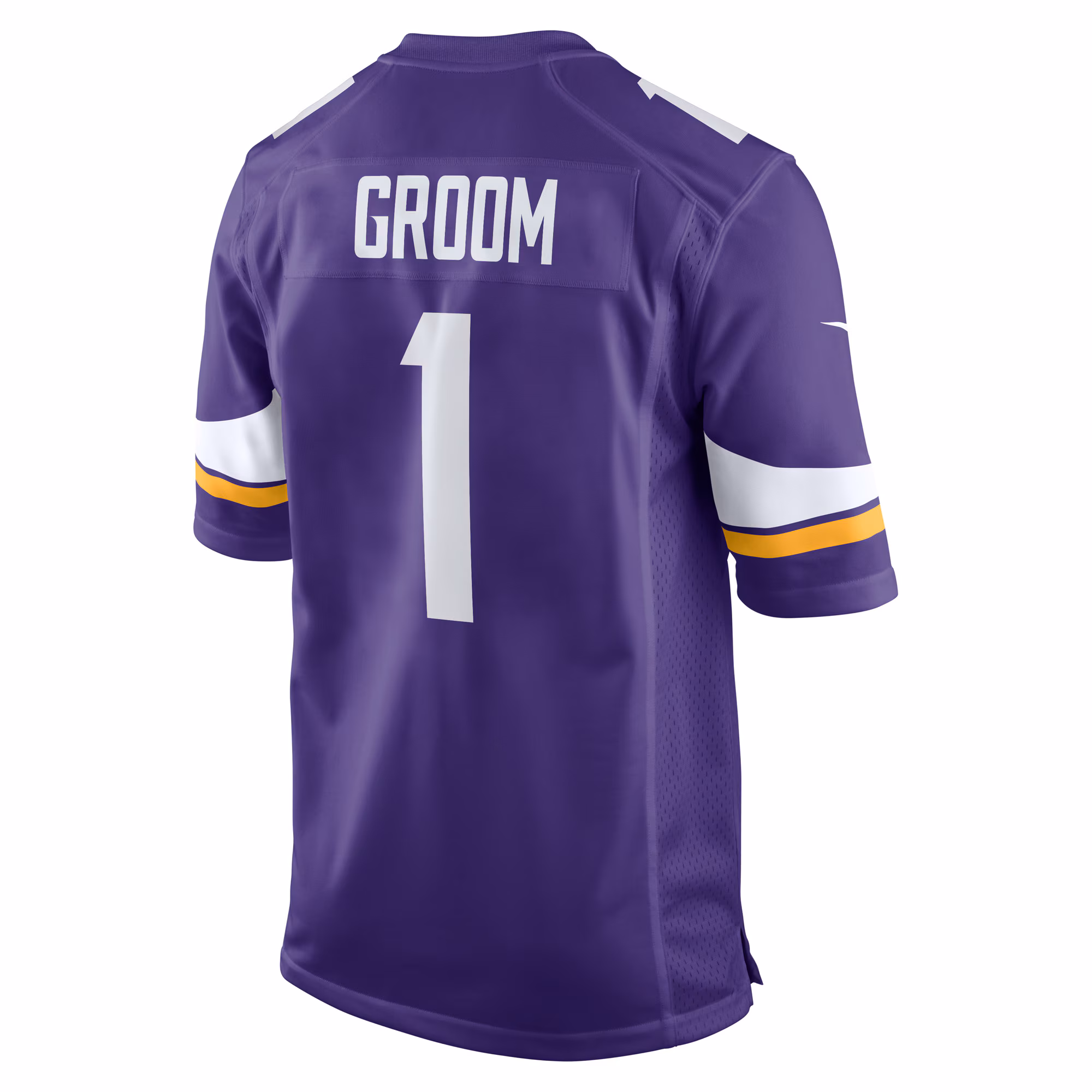 Number 1 Groom Minnesota Vikings Game Jersey - Purple